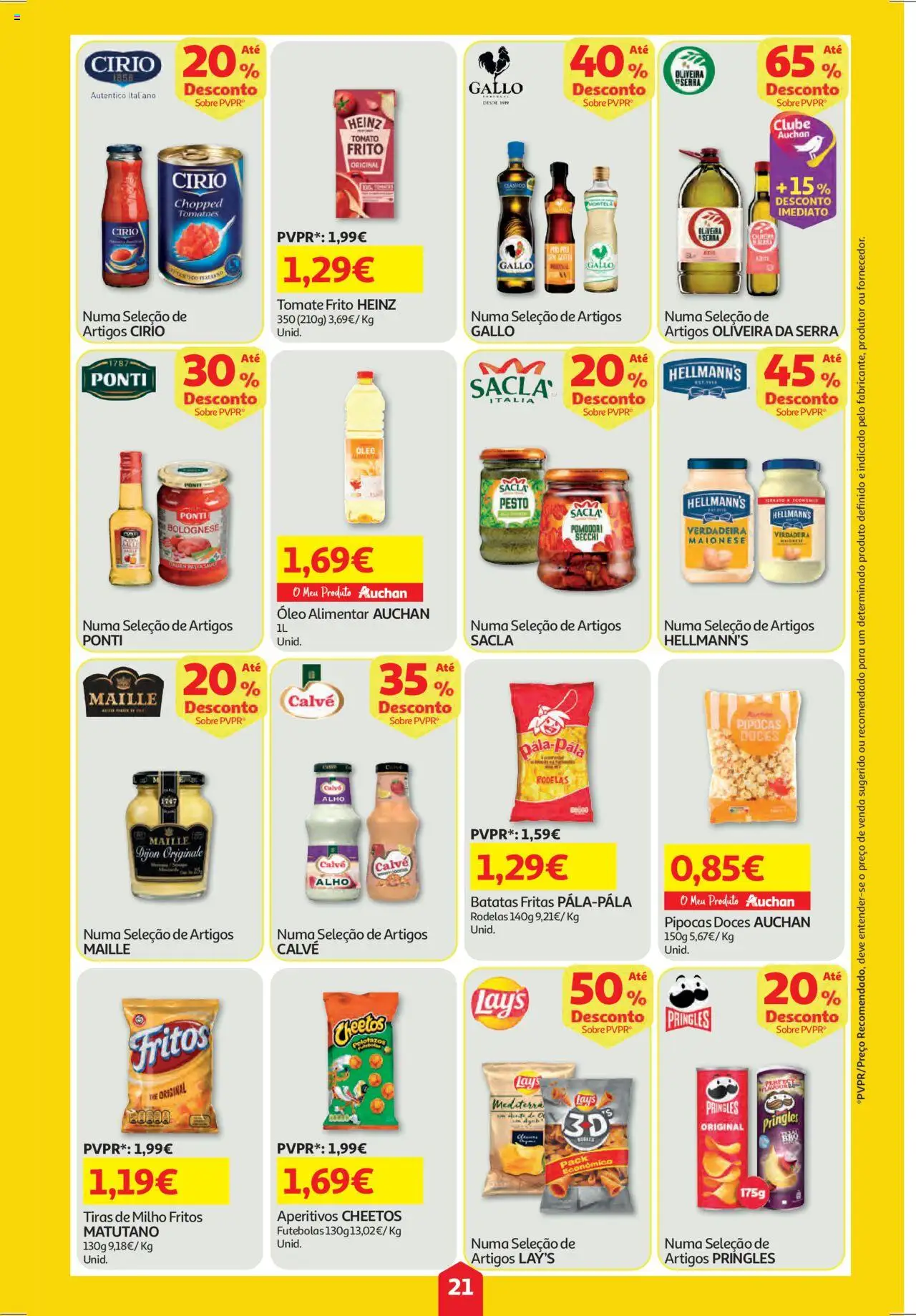 Auchan folheto │ válido de 11.09.2025 | Página: 21 | Produtos: Pipocas, Maionese, Doces, Batatas fritas