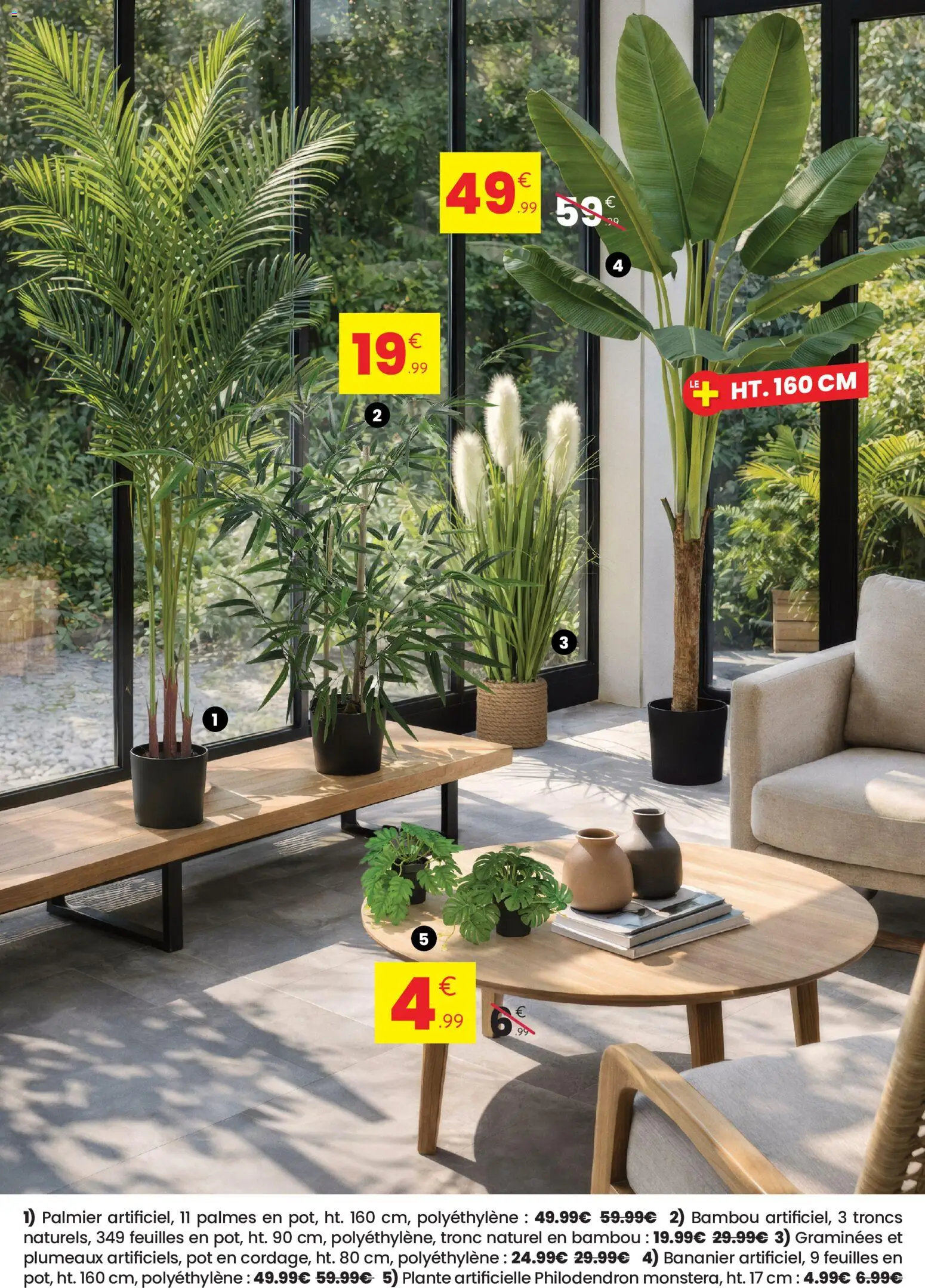 {H1} | Page: 5 | Produits: Bananier, Plante artificielle, Palmier