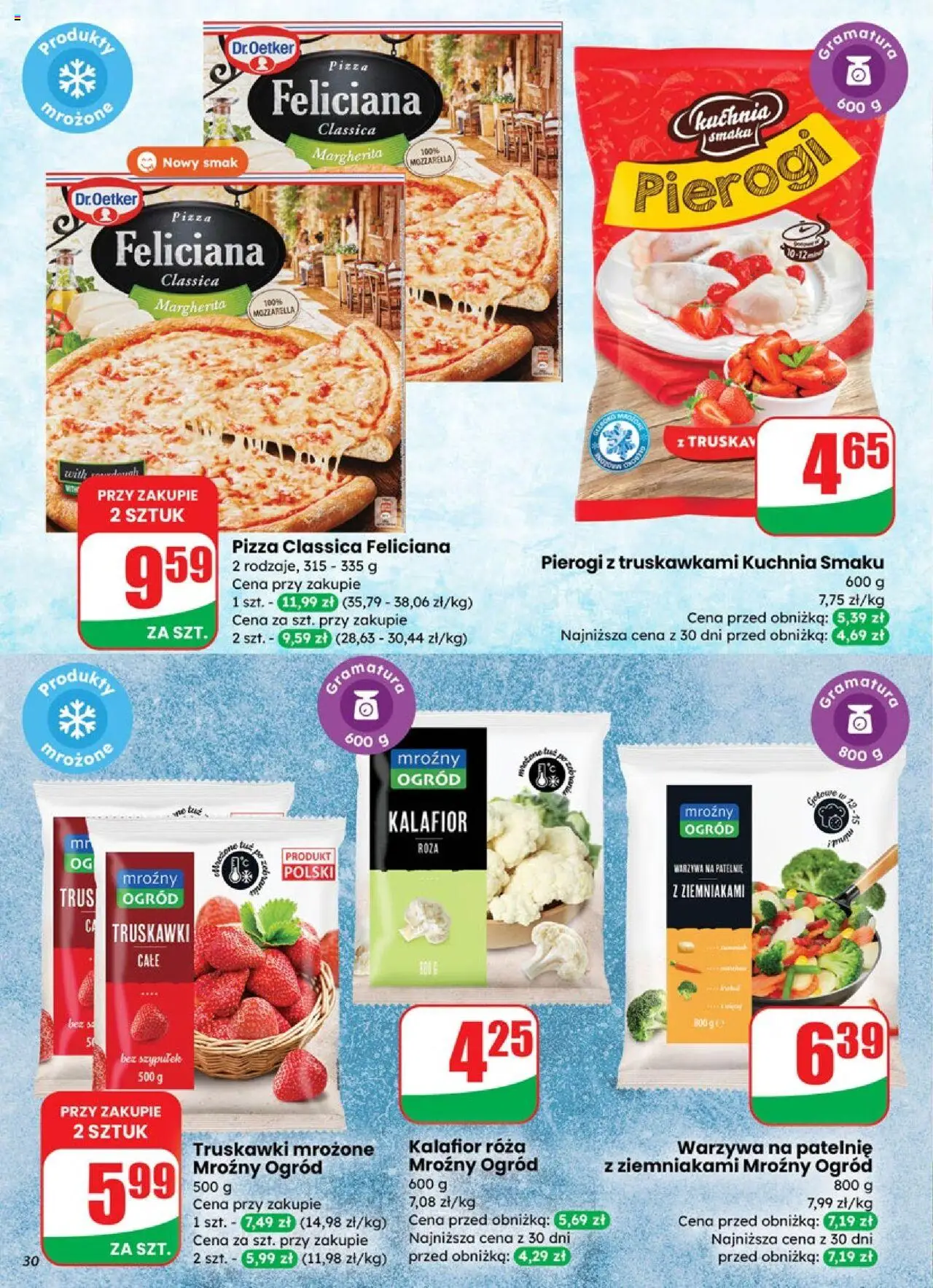 Dino Gazetka od 08.10.2025 | Strona: 30 | Produkty: Pierogi z truskawkami, Pizza, Mozzarella, Warzywa