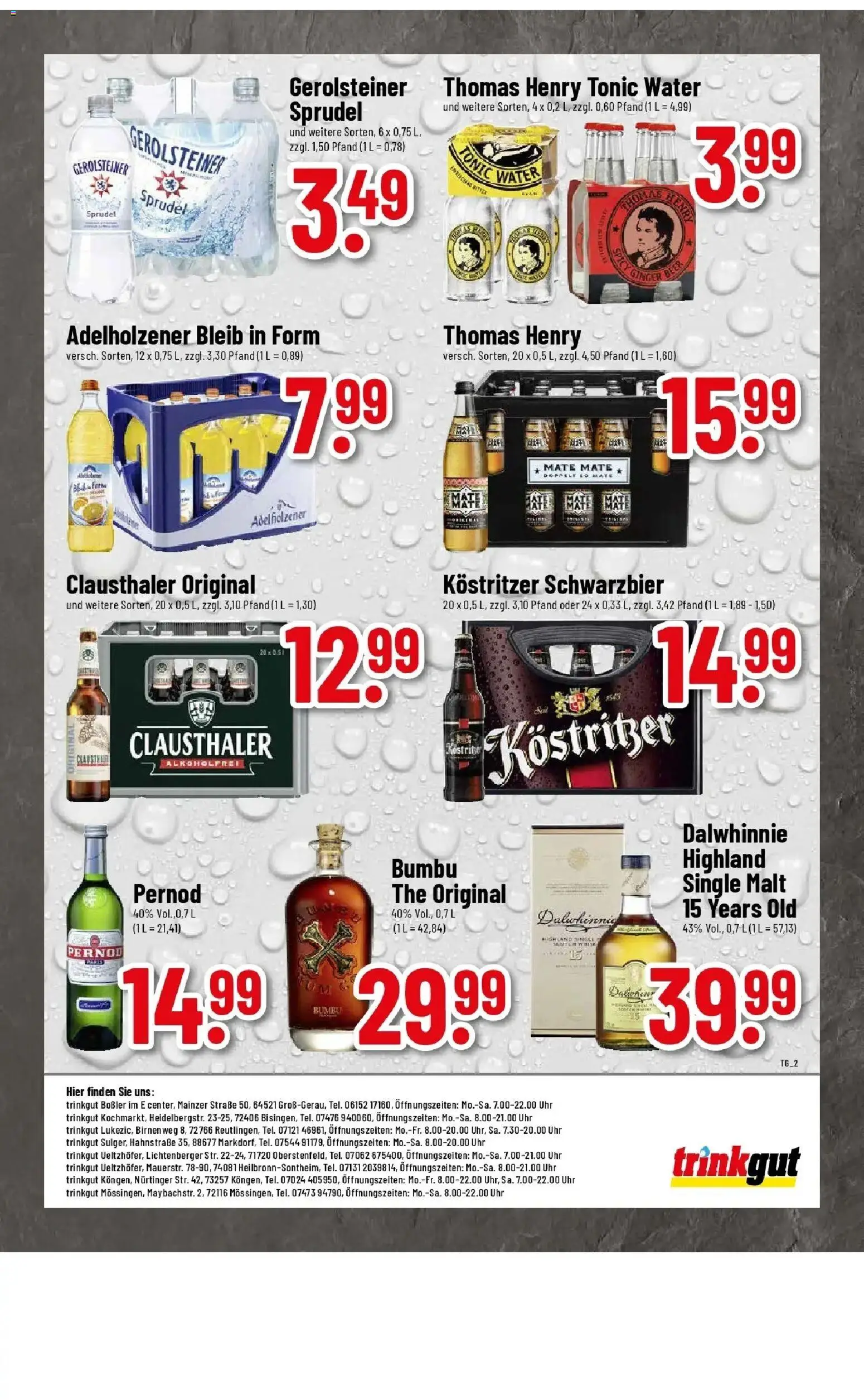 Edeka prospekt Oberstenfeld	 – gültig ab 02.03.2026 | Seite: 42 | Produkte: Whisky, Rum, Uhr, Gerolsteiner