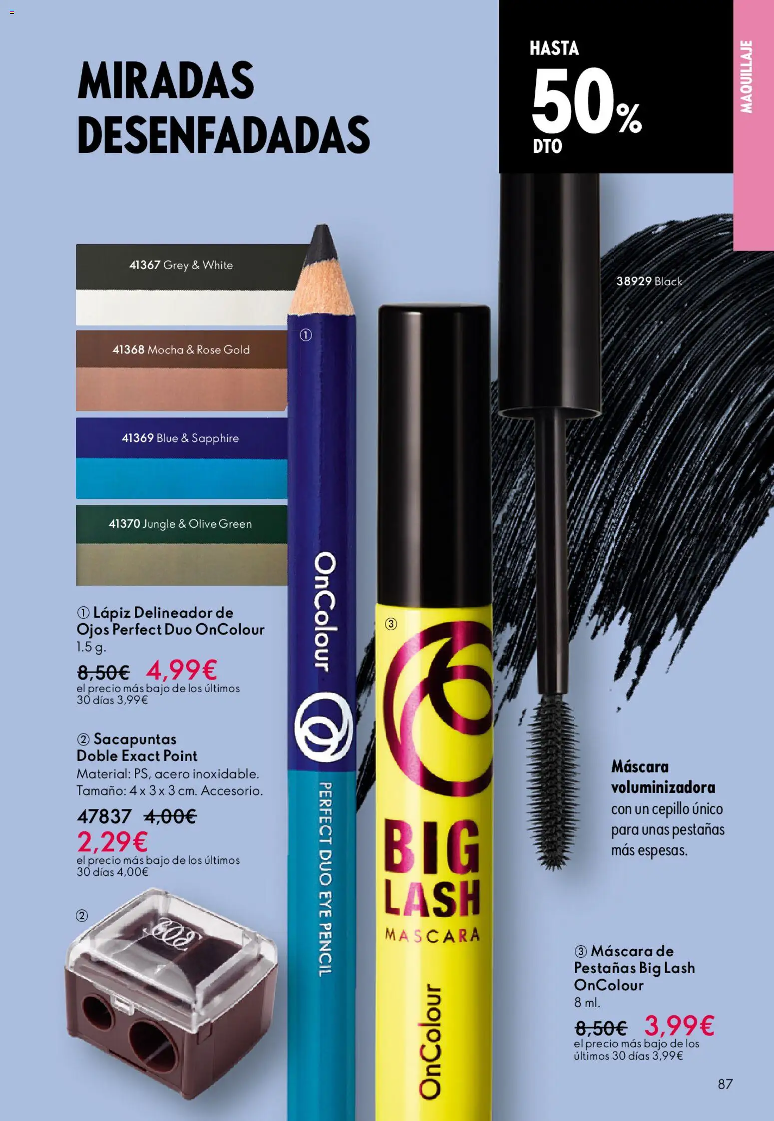Oriflame - Catálogo Campaña 16 │ válido desde el 19.11.2025 | Página: 87 | Productos: Maquillaje, Máscara, Delineador de ojos, Delineador