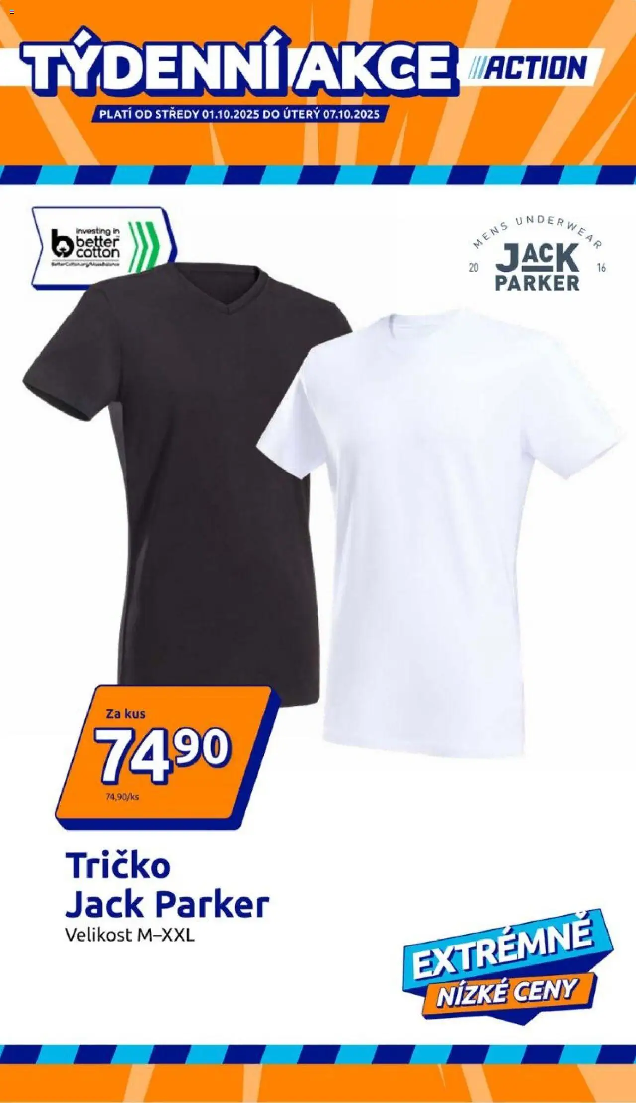 Action leták od 01.10.2025 | Strana: 1 | Produkty: Tričko
