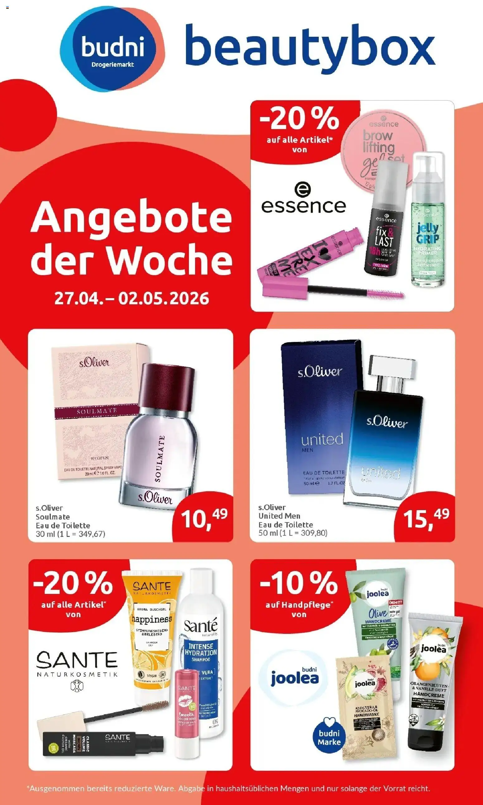Angebote – gültig ab 27.04.2026 | Seite: 65 | Produkte: Toilette, Eau de Toilette, Shampoo, Handmaske