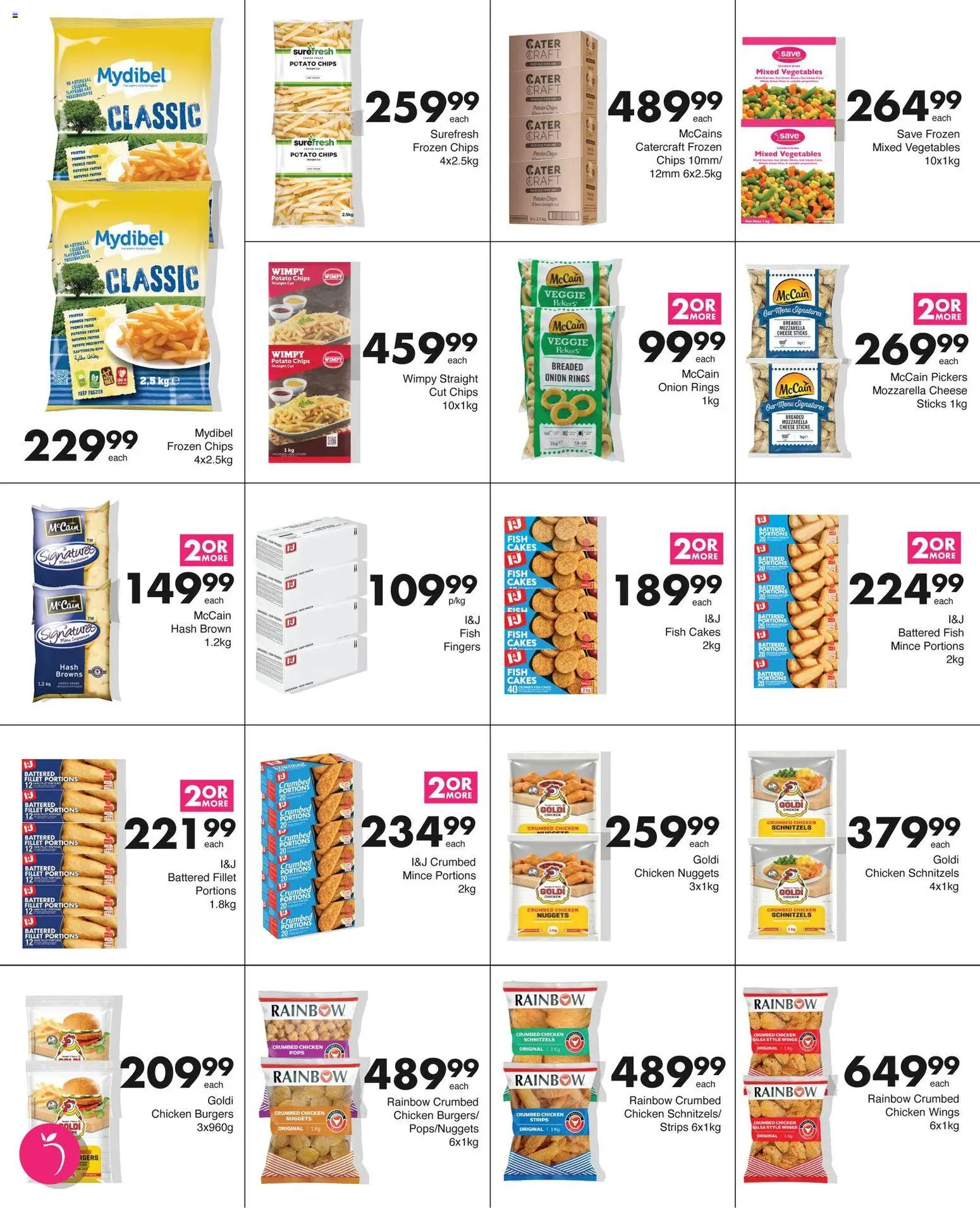 New Save catalogue – valid from 13.04.2026 | Page: 3 | Products: Cheese, Fish, Chips, Vegetables