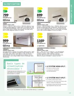 Brico E.Leclerc - Prévisualisation de Brico E.Leclerc Guide chauffage valide à partir de 19.08.2025 | Page: 27 | Produits: Climatisation, Climatiseur, Déshumidificateur