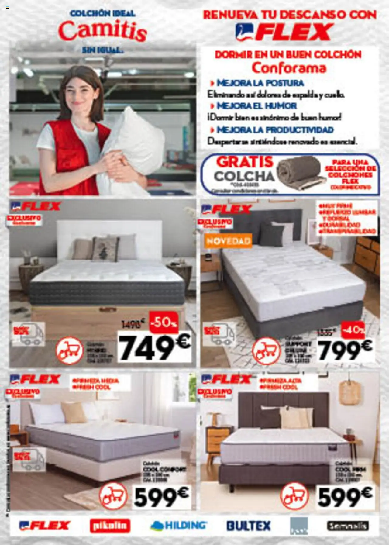 Conforama folleto │ válido desde el 31.07.2025 | Página: 4 | Productos: Colchon, Colcha