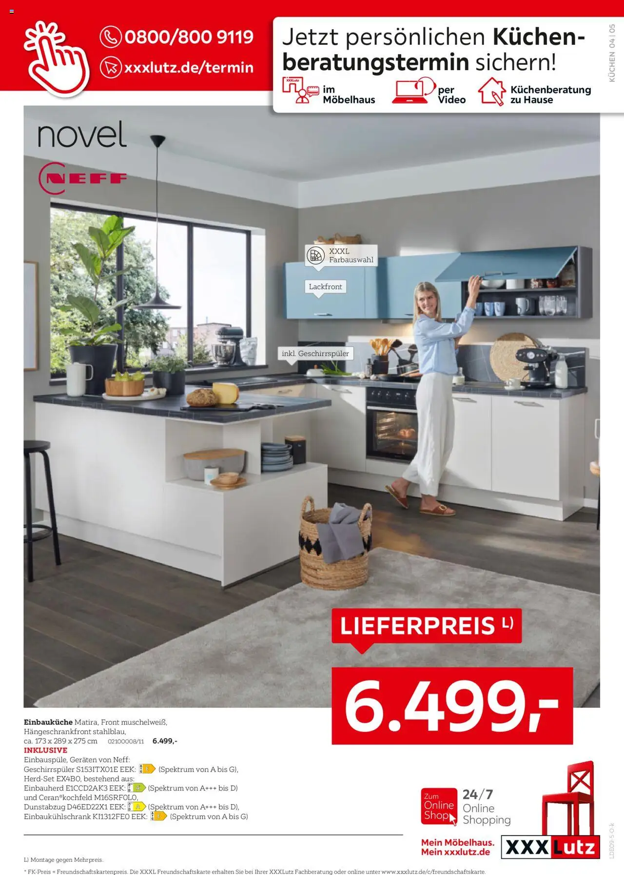 XXXL Lutz Nr. 1 bei Küchen – gültig ab 22.09.2025 | Seite: 7 | Produkte: Geschirrspüler, Einbauküche, Dunstabzug, Kuchen