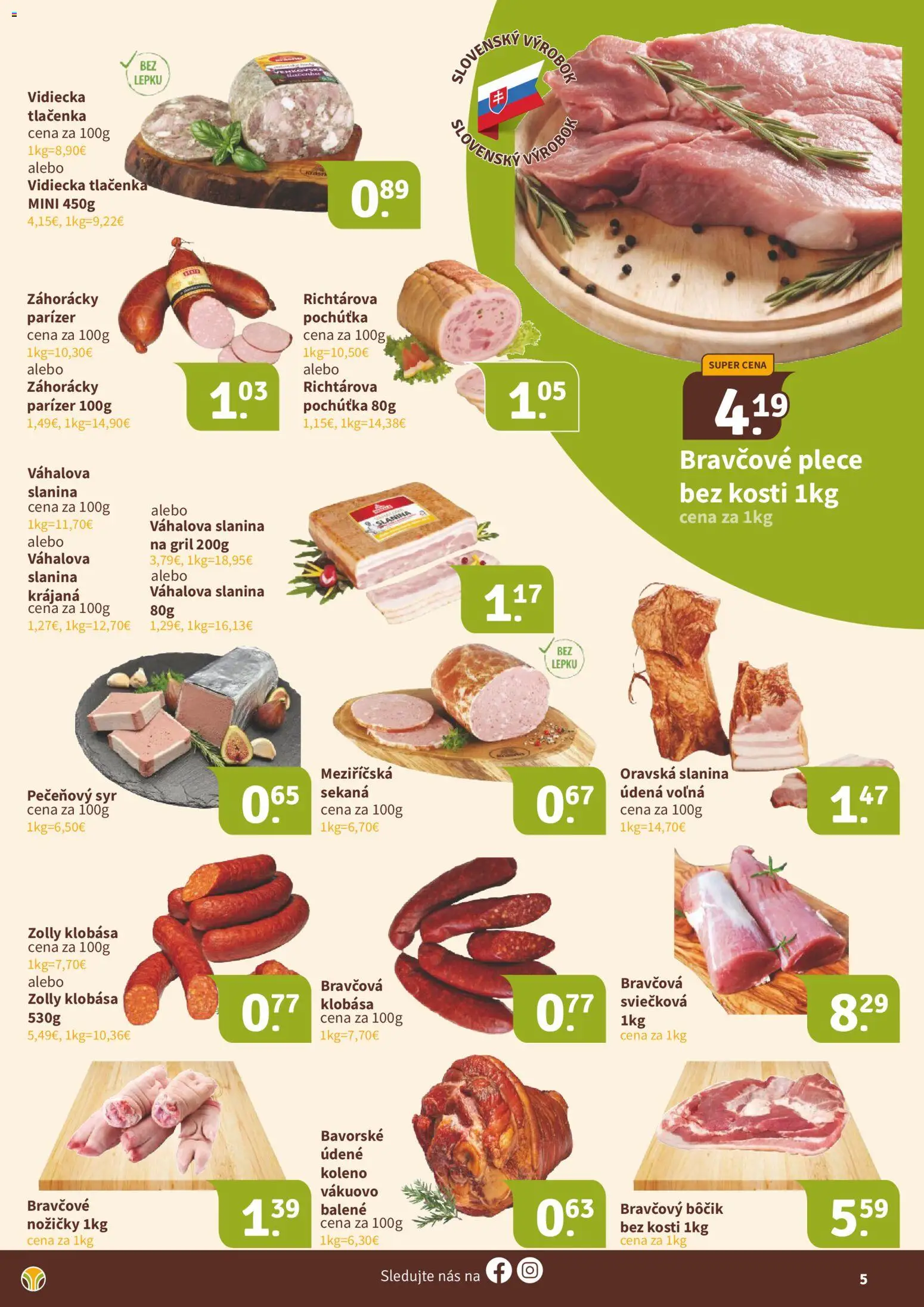 Nové Nitrazdroj akcie – leták je platný od 21.11.2025 | Strana: 5 | Produkty: Gril, Bravčový bôčik, Údené koleno