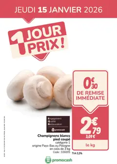 Promocash - Prévisualisation de Promocash PROMO champignons valide à partir de 15.01.2026