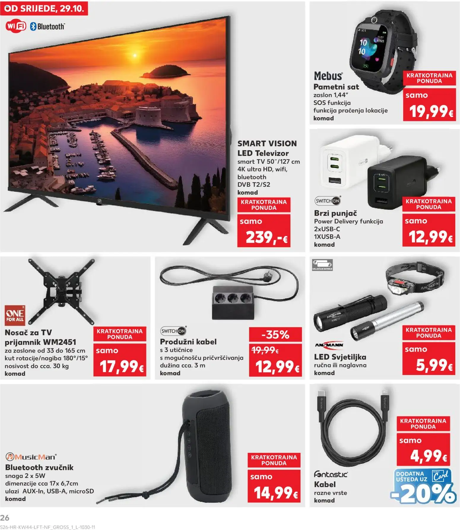 Kaufland katalog | vrijedi od 29.10.2025 | Stranica: 26 | Proizvodi: Smartwatch, Svjetiljka, Smart TV, Tv