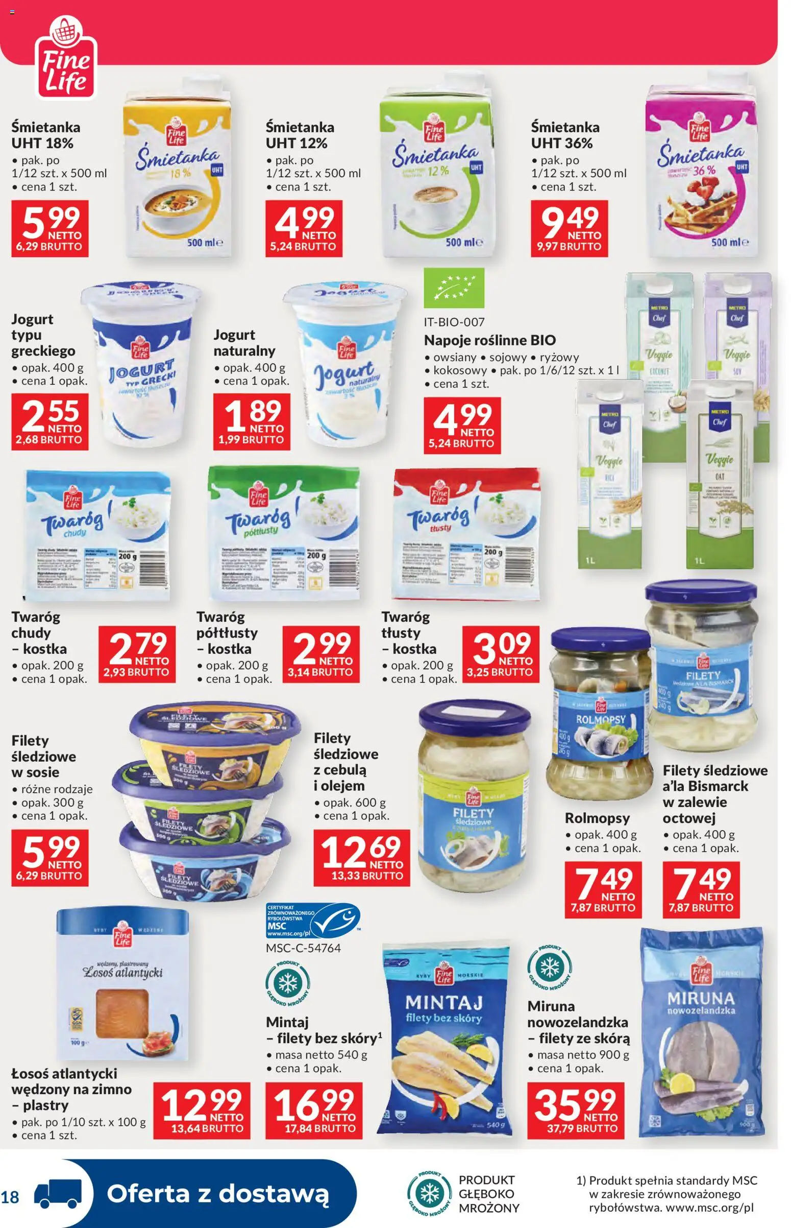 Makro Gazetka - Dystrybucja do sklepów od 11.11.2025 | Strona: 18 | Produkty: Łosoś atlantycki, Napoje, Jogurt, Ryby