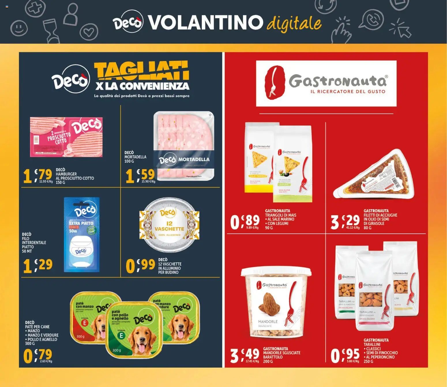 Volantino Decò del 30.01.2026 | Pagina: 33 | Prodotti: Olio, Prosciutto, Mortadella, Piatto