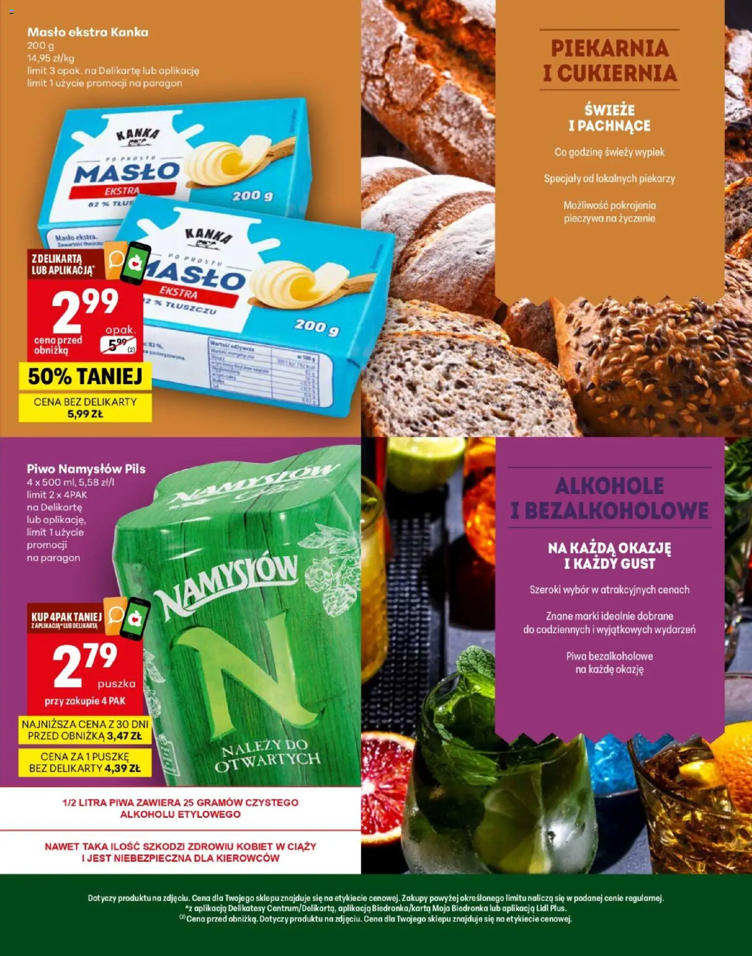 Delikatesy Centrum gazetka - Janowiec Kościelny Otwarcie od 16.04.2026 | Strona: 3 | Produkty: Piekarnia, Masło, Piwo, Piwo Namysłów
