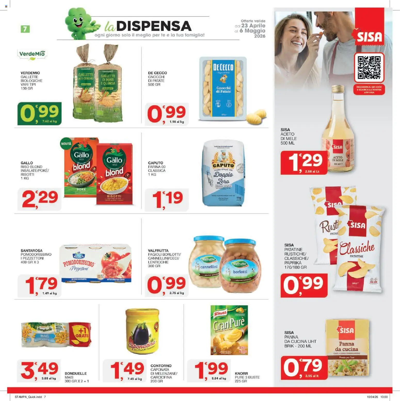 Volantino SISA del 23.04.2026 | Pagina: 7 | Prodotti: Mele, Tè, Fagioli, Farina