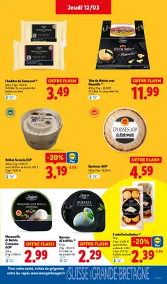 LIDL - Prévisualisation de Mozzarella di Bufala Campana AOP, 250 g (1 kg = 11,96 €) valide à partir de 12.03.2026 | Page: 17