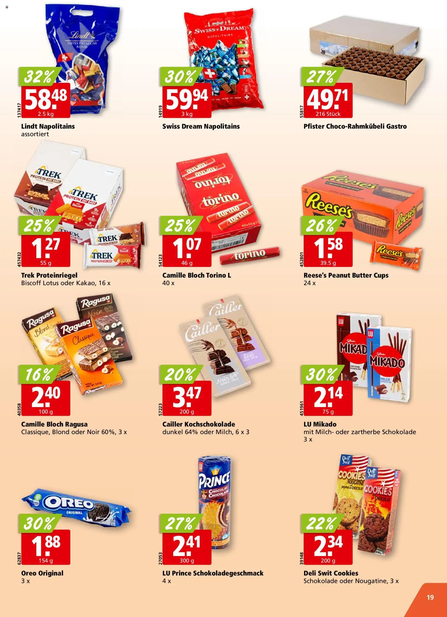 Aligro aktionen Chavannes, Matran, Genf, Sitten – gültig ab 23.03.2026 | Seite: 19 | Produkte: Milch, Butter, Schokolade