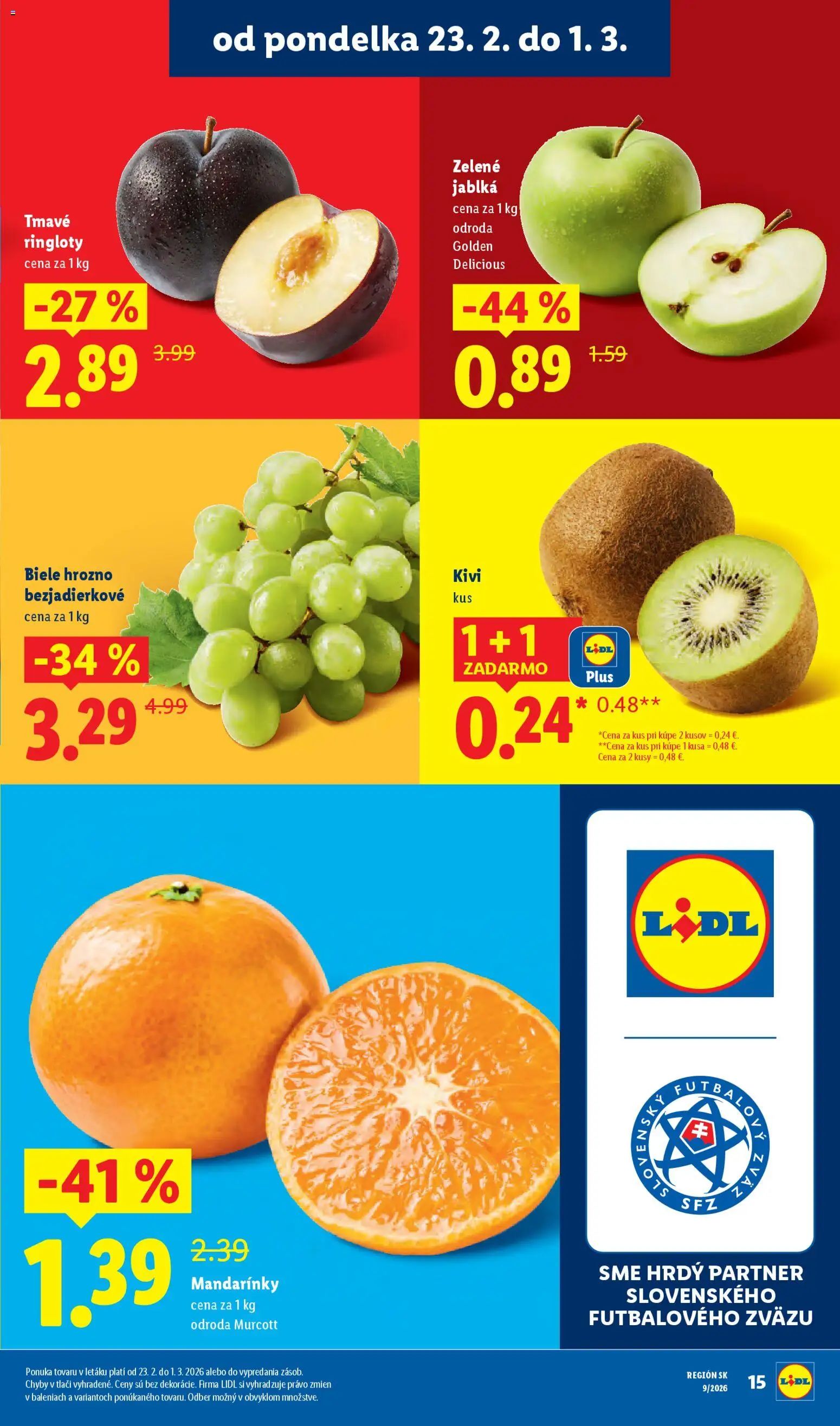 Nové Lidl akcie – leták je platný od 26.02.2026 | Strana: 53 | Produkty: Apple, Kiwi, Mandarinky, Hrozno