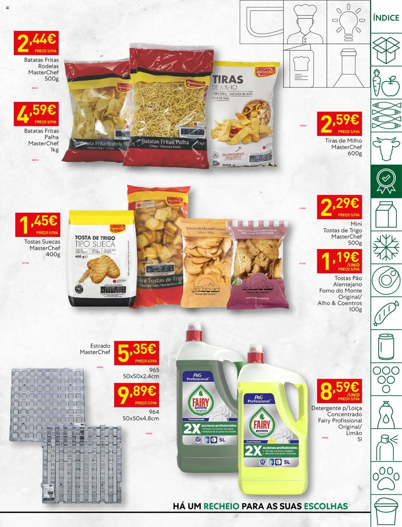 Recheio folheto │ válido de 05.08.2025 | Página: 17 | Produtos: Batata frita, Detergente, Pão, Milho