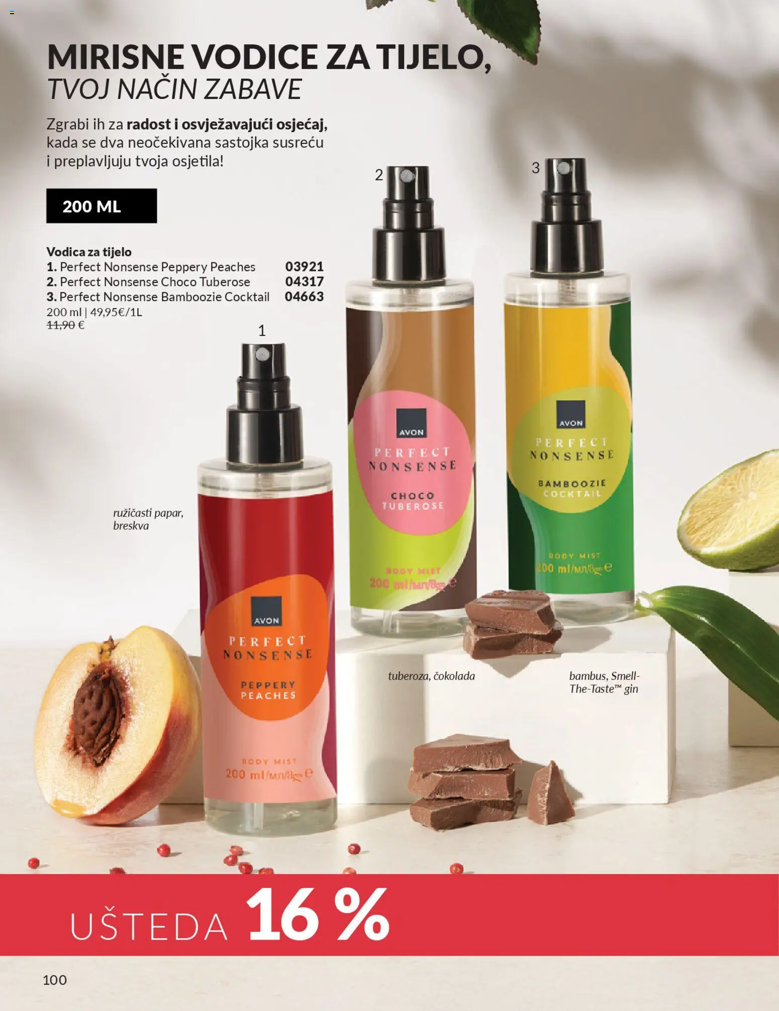 Avon katalog | vrijedi od 01.02.2026 | Stranica: 106 | Proizvodi: Gin, Čokolada, Breskva