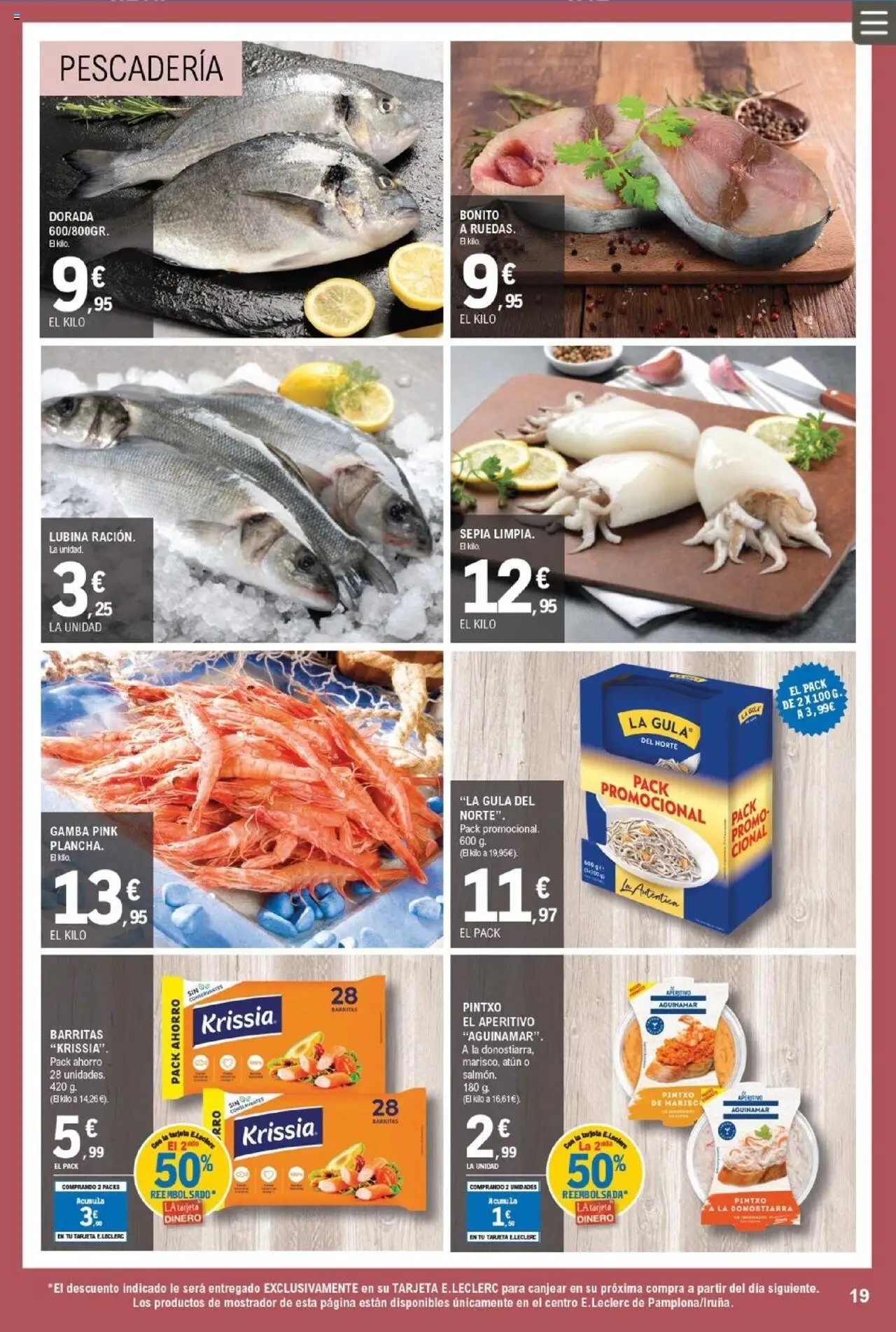 E.Leclerc folleto │ válido desde el 13.08.2025 | Página: 19 | Productos: Gamba