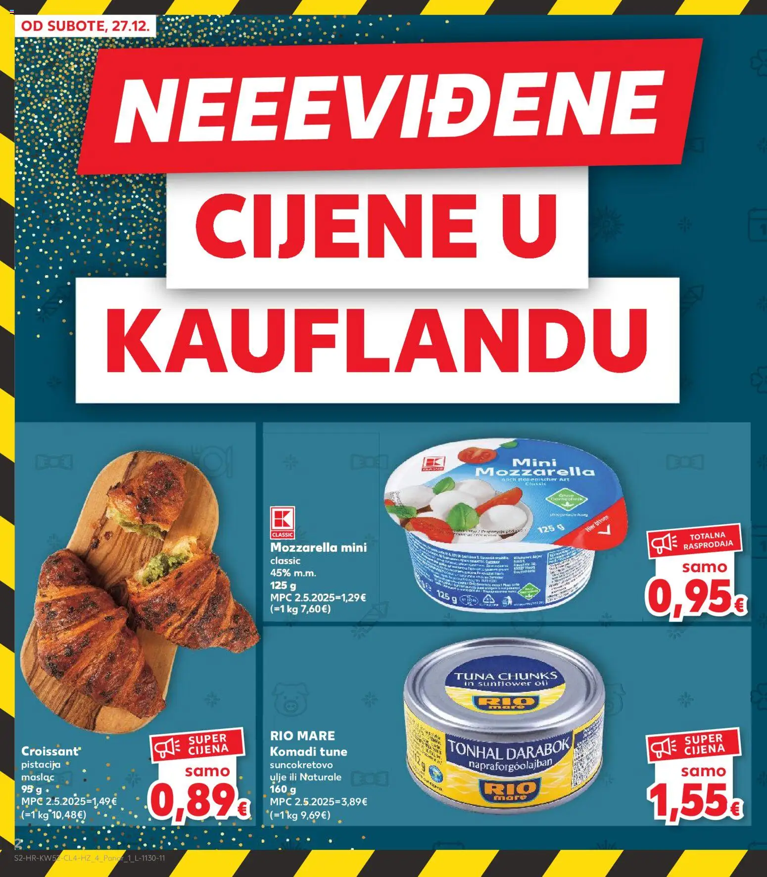 Kaufland katalog | vrijedi od 27.12.2025 | Stranica: 2 | Proizvodi: Suncokretovo ulje, Mozzarella, Maslac, Ulje