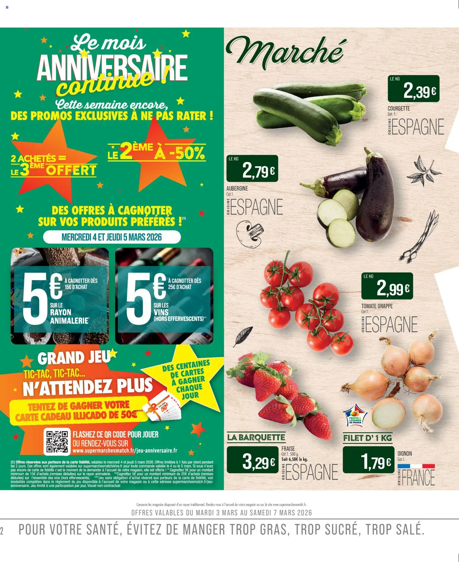 {H1} | Page: 4 | Produits: Tomate grappe, Aubergine, Courgette, Oignon