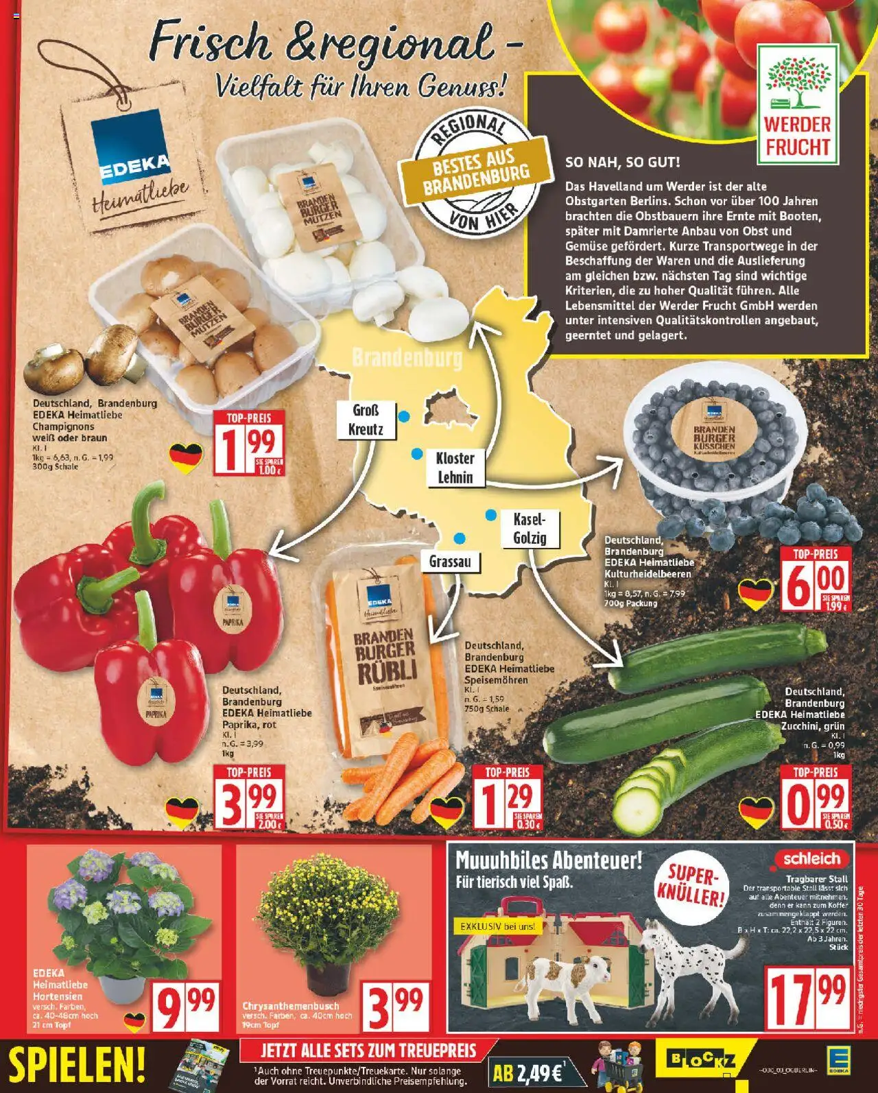 Edeka Prospekt 	 - gültig ab dem 21.07.2025 | Seite: 3 | Produkte: Burger, Paprika, Obst, Zucchini