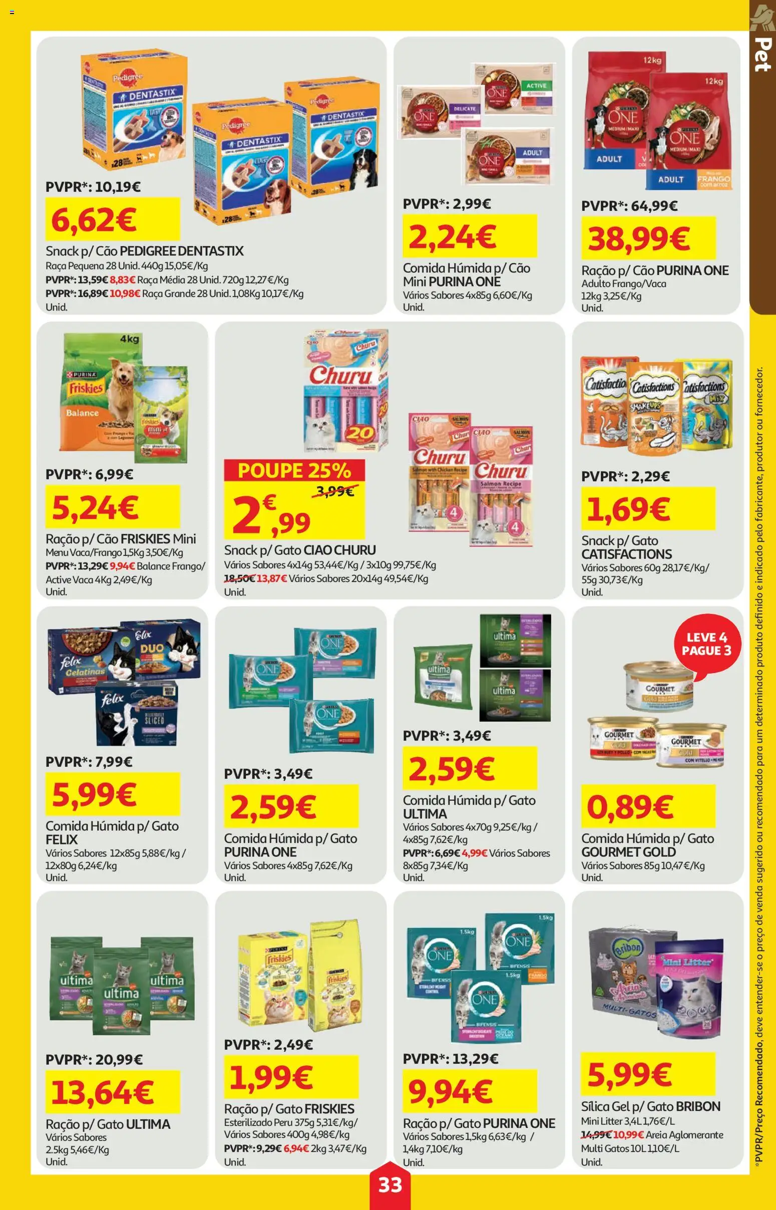 Auchan folheto │ válido de 23.04.2026 | Página: 33 | Produtos: Purina one, Areia, Frango, Peru