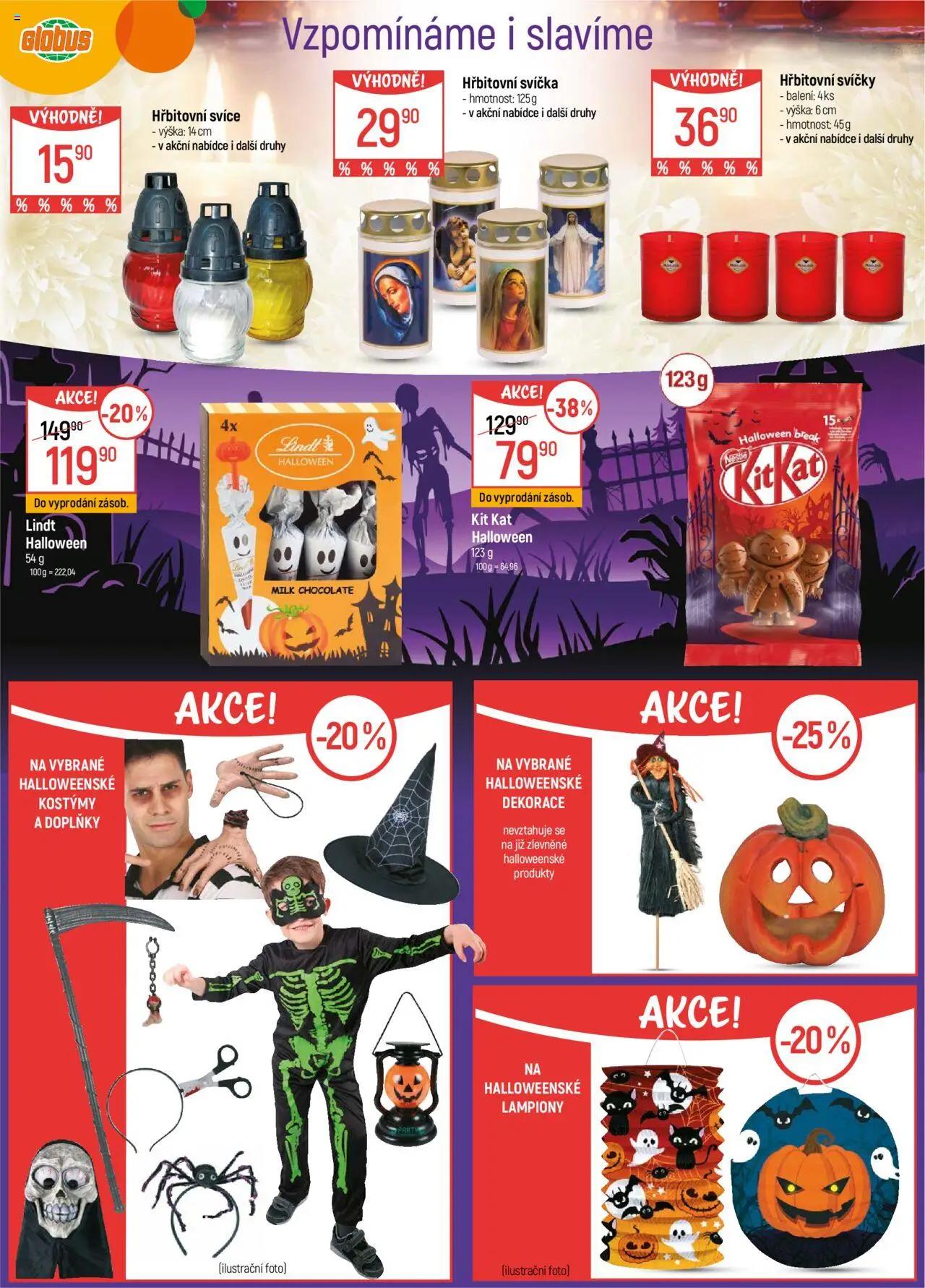 Globus leták - Havířov od 22.10.2025 | Strana: 18 | Produkty: Lindt, Kostýmy, Svíčka, Dekorace