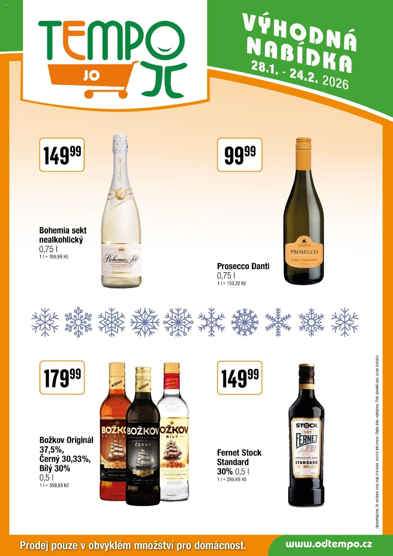 Tempo leták - JO od 28.01.2026 | Strana: 7 | Produkty: Prosecco, Víno, Fernet, Božkov
