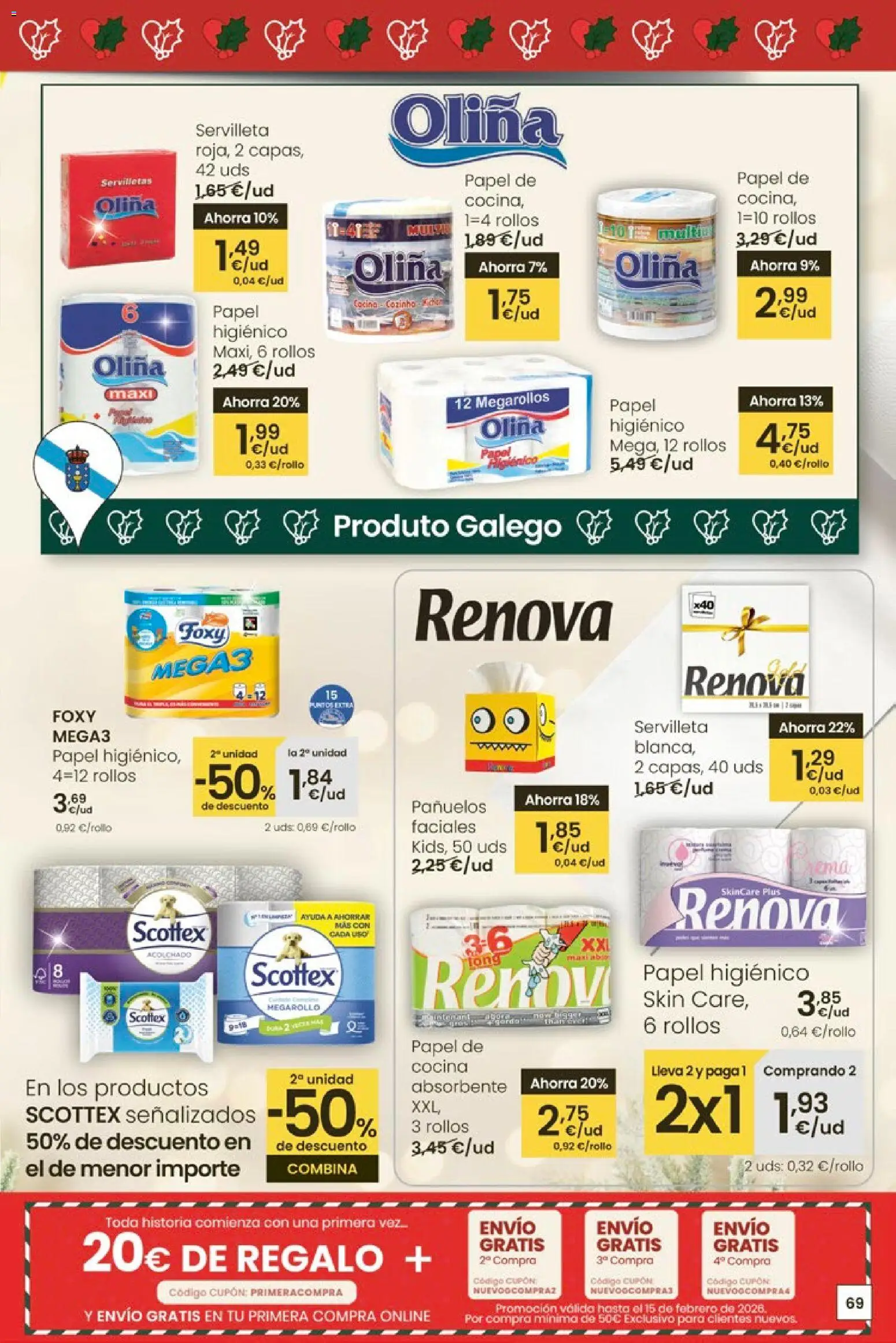 Eroski - Nadal │ válido desde el 18.12.2025 | Página: 69 | Productos: Papel higienico, Cocina