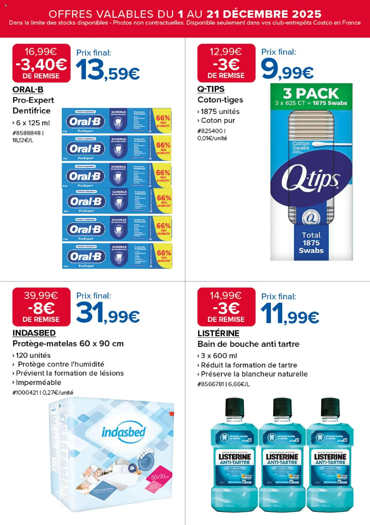 {H1} | Page: 15 | Produits: Coton, Dentifrice, Bain de bouche