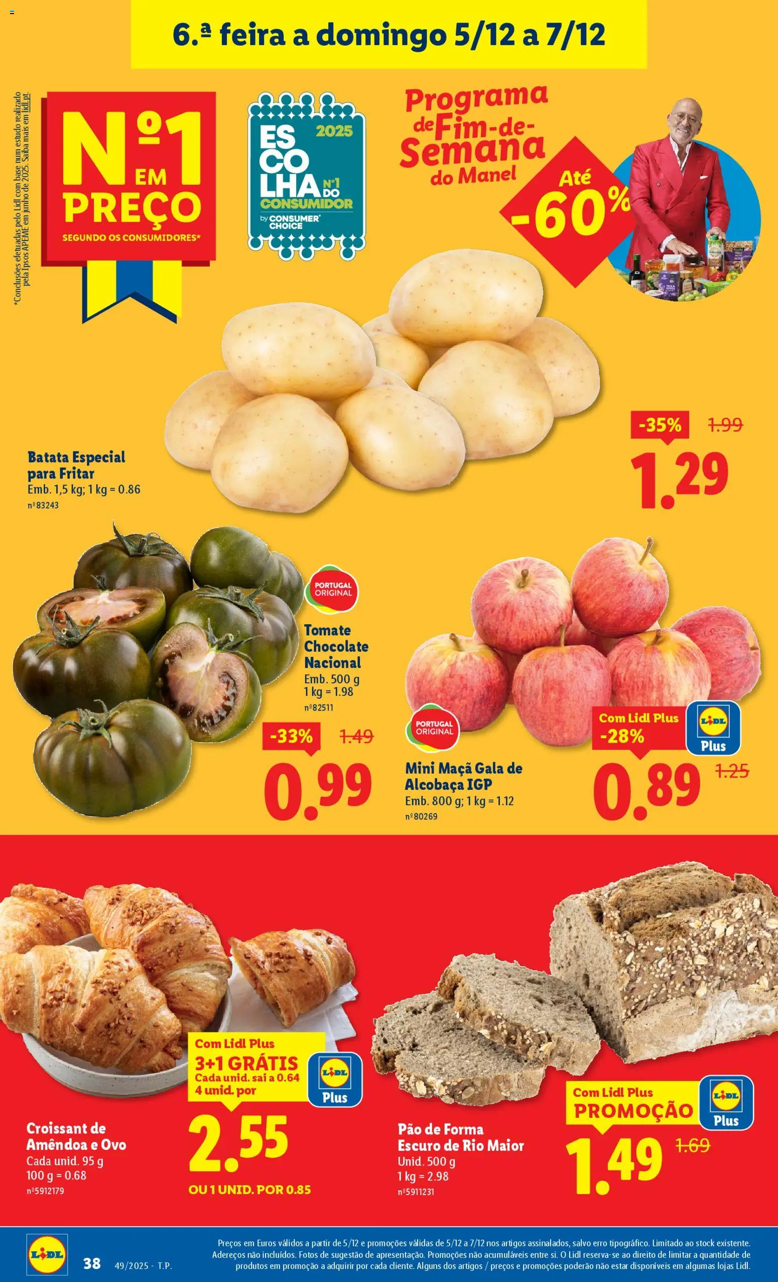 Lidl folheto │ válido de 01.12.2025 | Página: 38 | Produtos: Pão de forma, Base, Pão, Tomate
