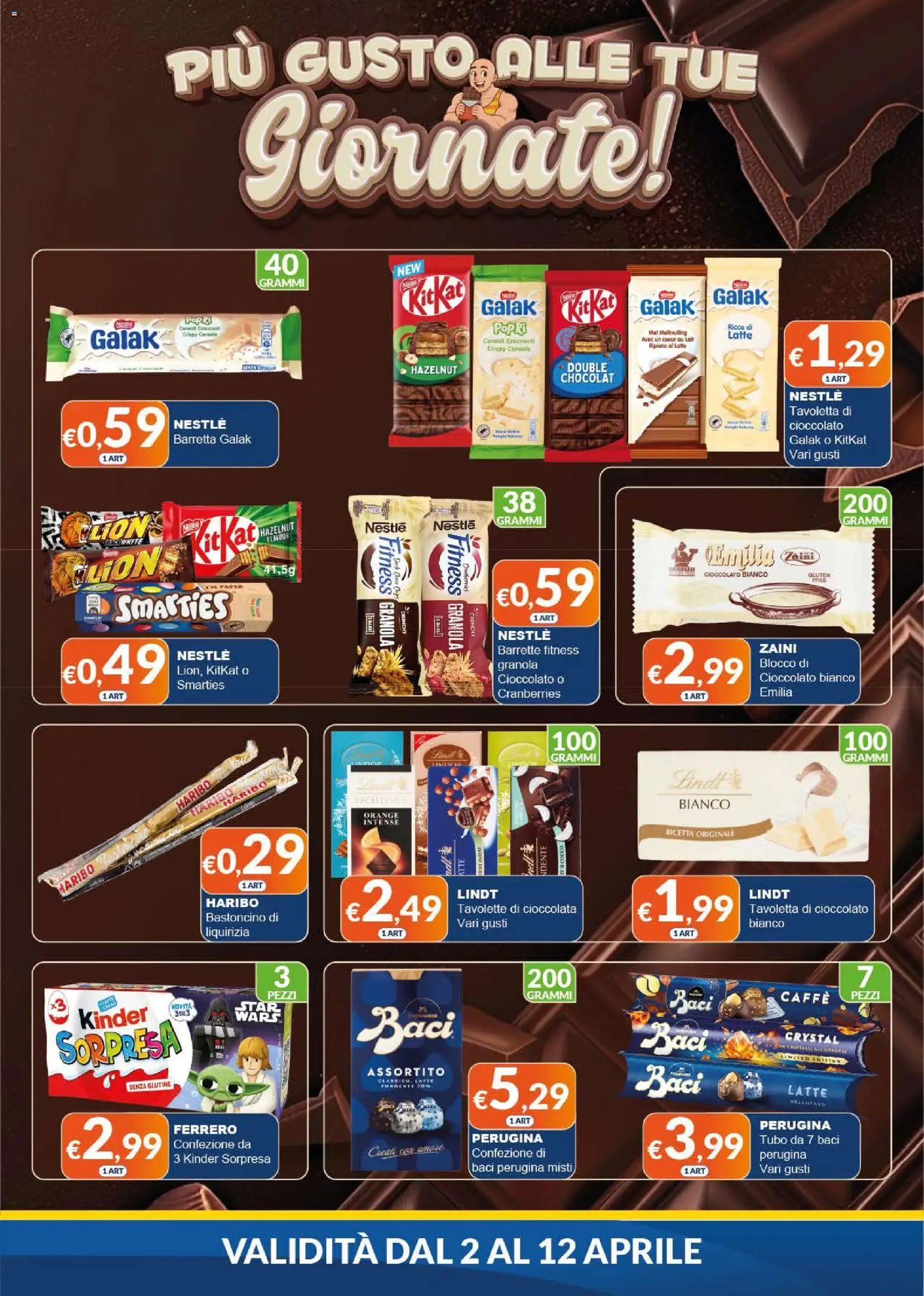 Volantino Mister Risparmio del 02.04.2026 | Pagina: 4 | Prodotti: Caffè, Latte, Tubo, Barretta