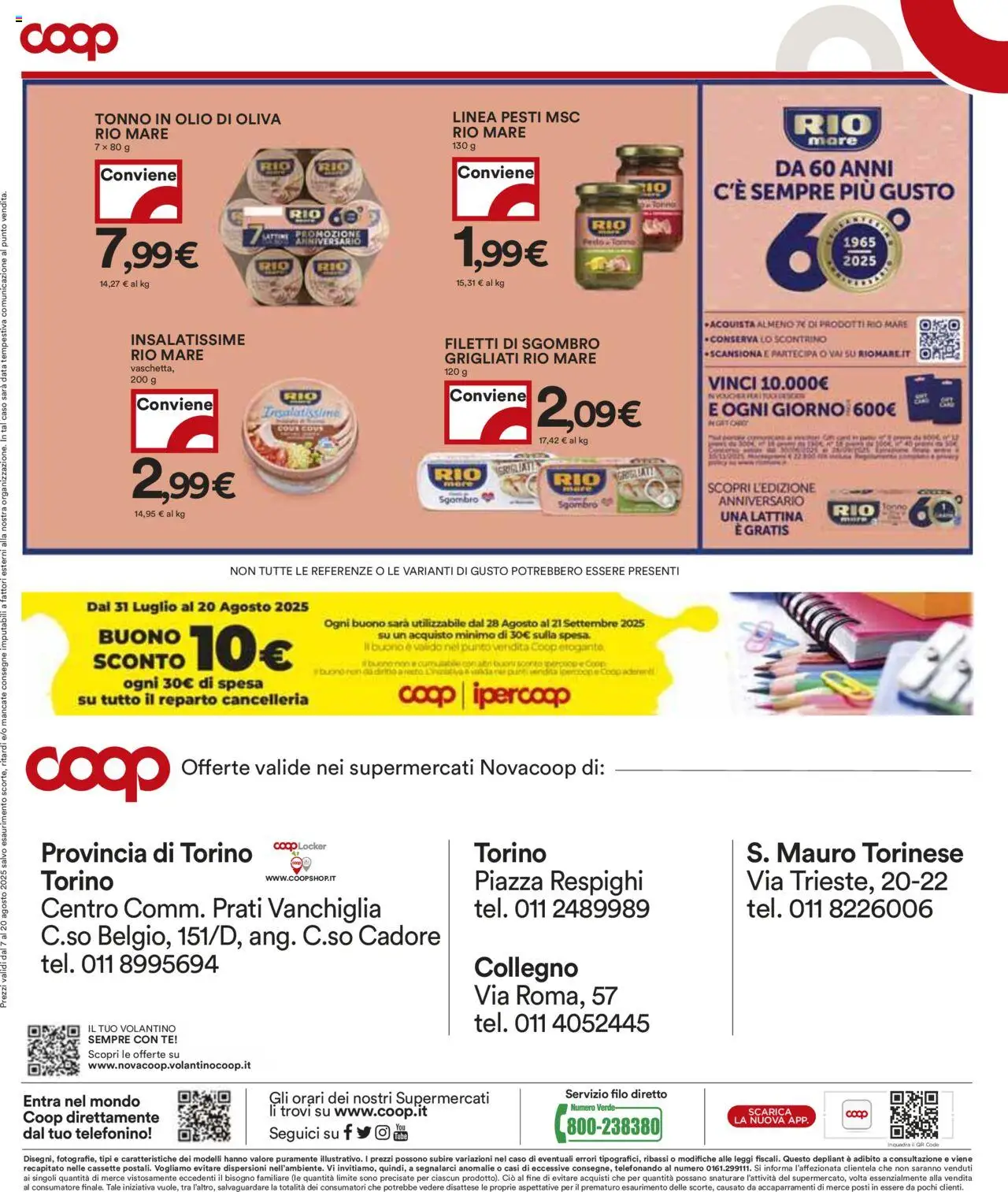 Volantino COOP del 07.08.2025 | Pagina: 11 | Prodotti: Tè, Data, Tonno, Olio di Oliva