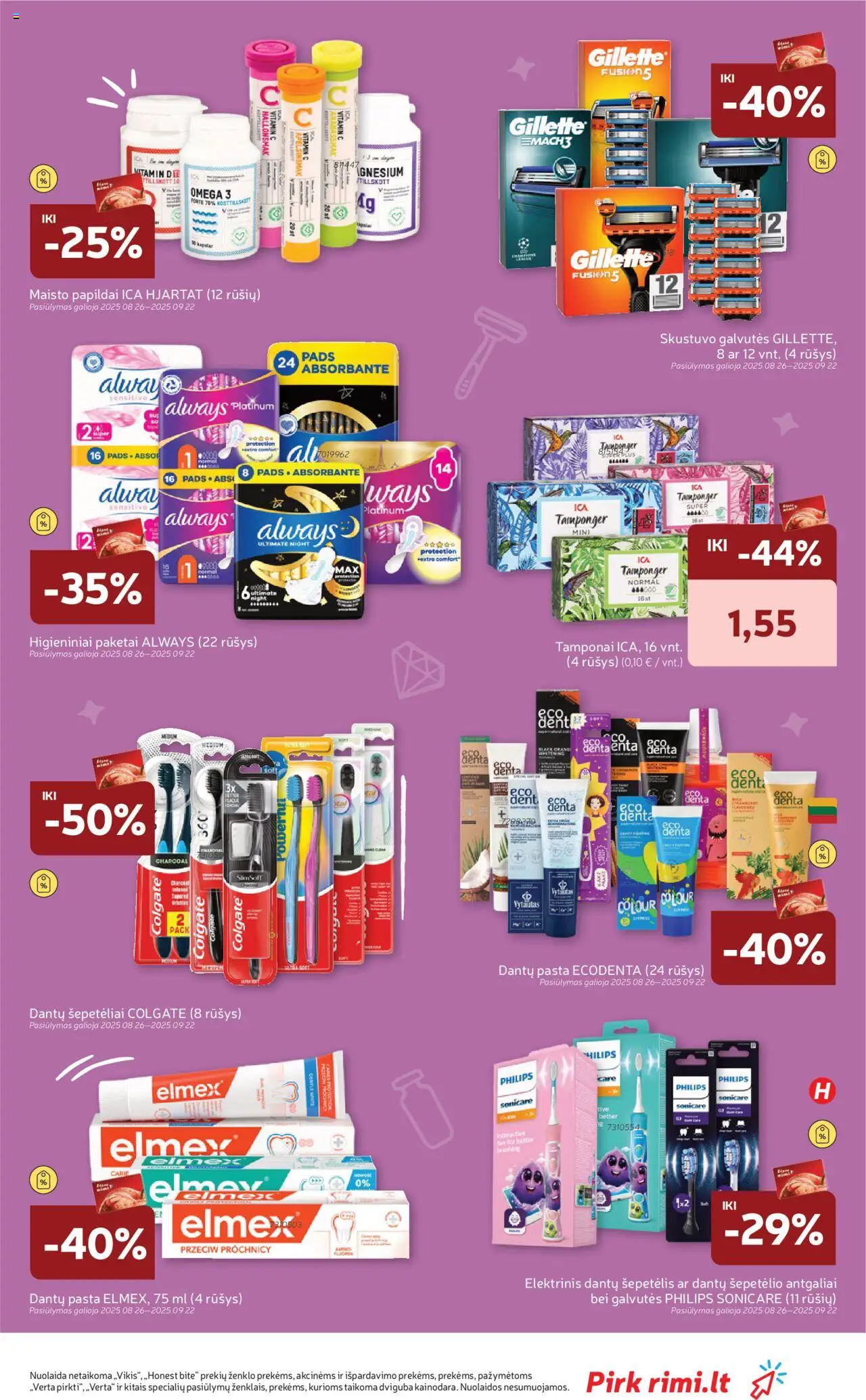 Rimi - Leidinys│galioja nuo 02.09.2025 | Puslapis: 5 | Prekių: Skustuvo galvutės, Šepetėlis