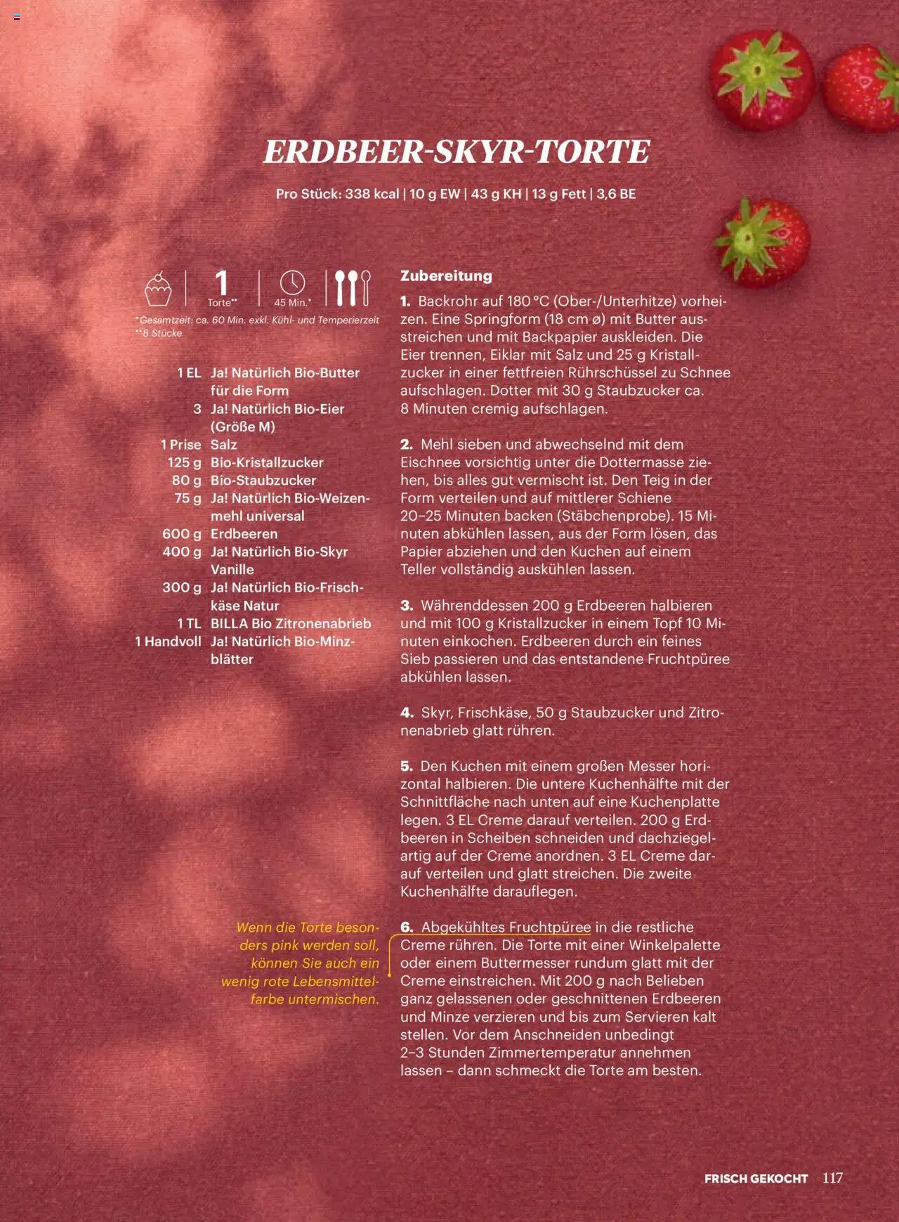 Billa Frisch Gekocht gültig ab 03.07.2025 | Seite: 117 | Produkte: Erdbeeren, Salz, Butter, Eier