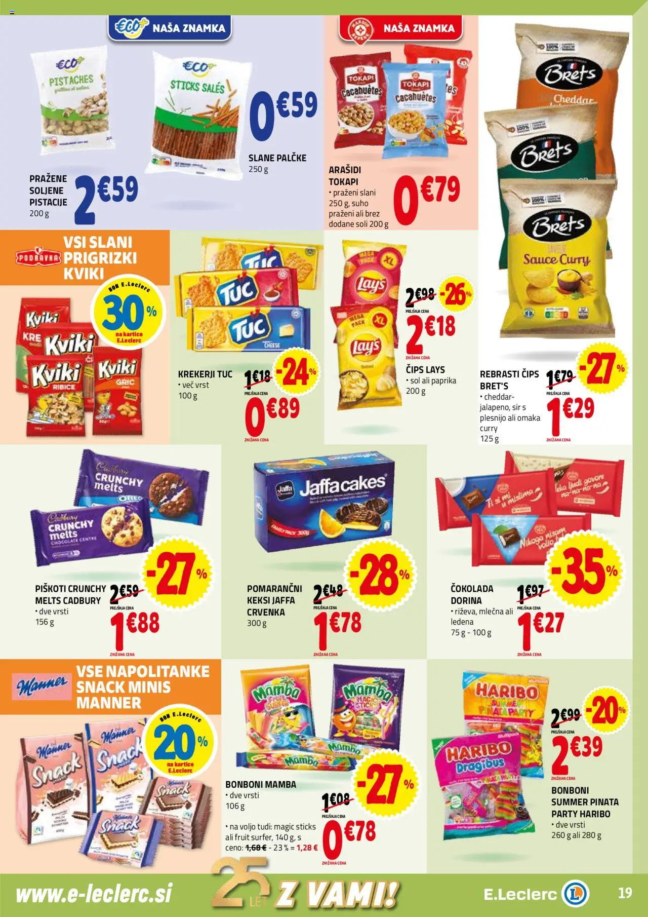 Novi E.leclerc katalog ponudbe – veljaven od 10.09.2025 | Stran: 19 | Izdelki: Keksi, Paprika, Sir, Omaka