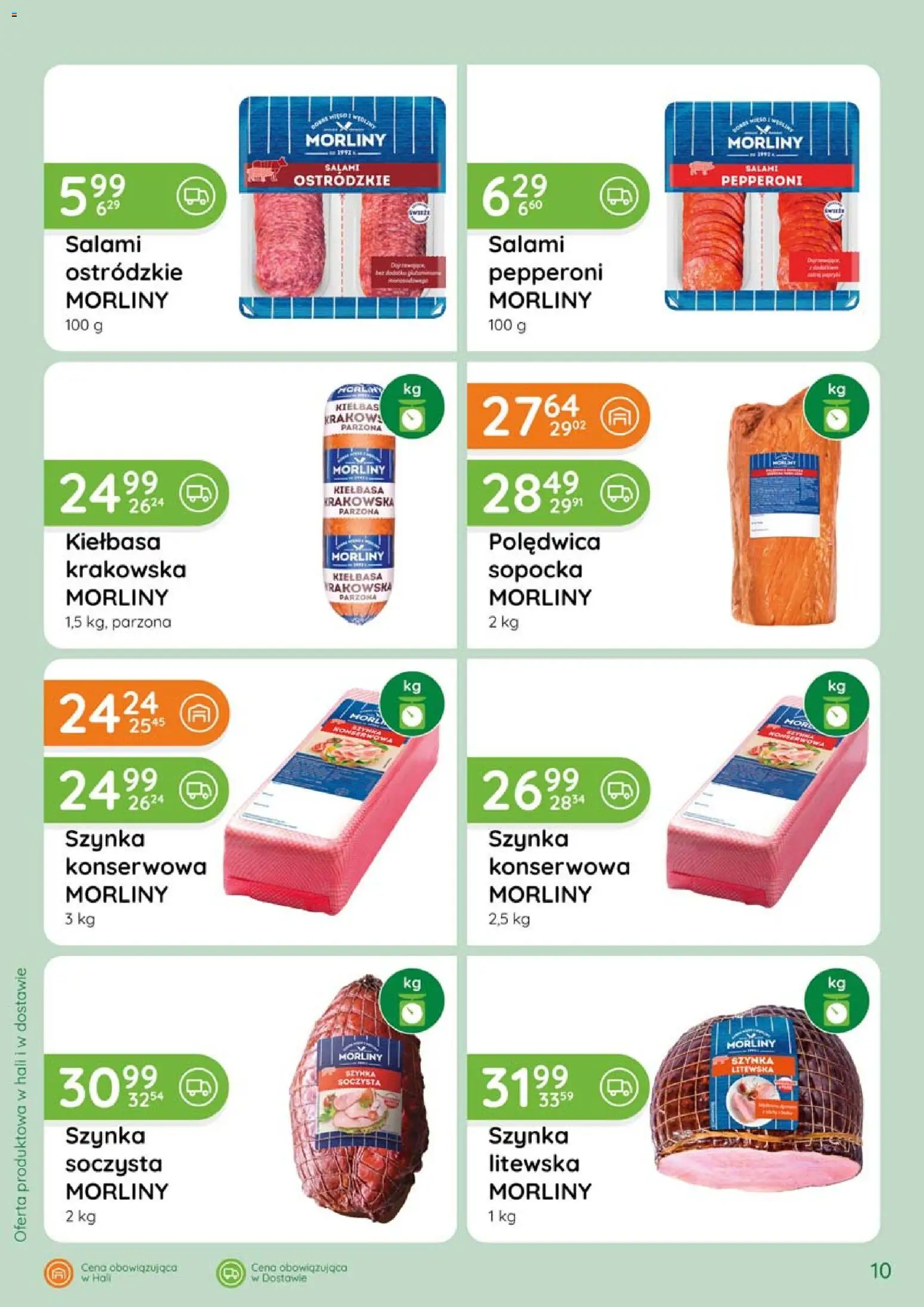 Eurocash gazetka - Katalog Wędlin od 02.04.2026 | Strona: 10 | Produkty: Kiełbasa, Szynka, Kiełbasa krakowska, Salami