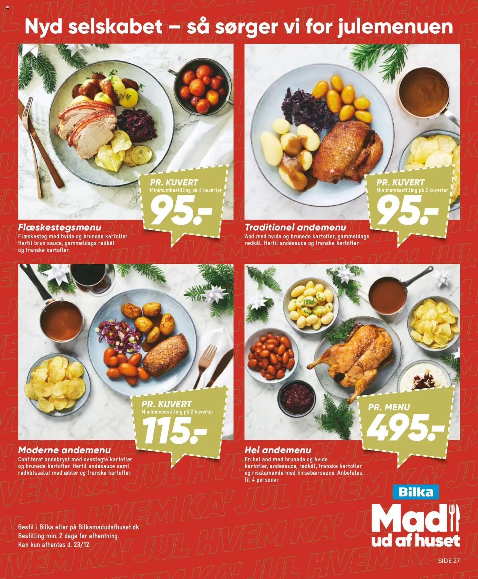 Bilka tilbudsavis – gyldig fra 12.12.2025 | Side: 27 | Produkter: Æbler, Risalamande, Rødkål, Flæskesteg