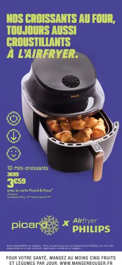 Picard - Prévisualisation de Picard Nos croissants au four toujours réussis, croustillants à l'Airfryer Philips valide à partir de 13.10.2025