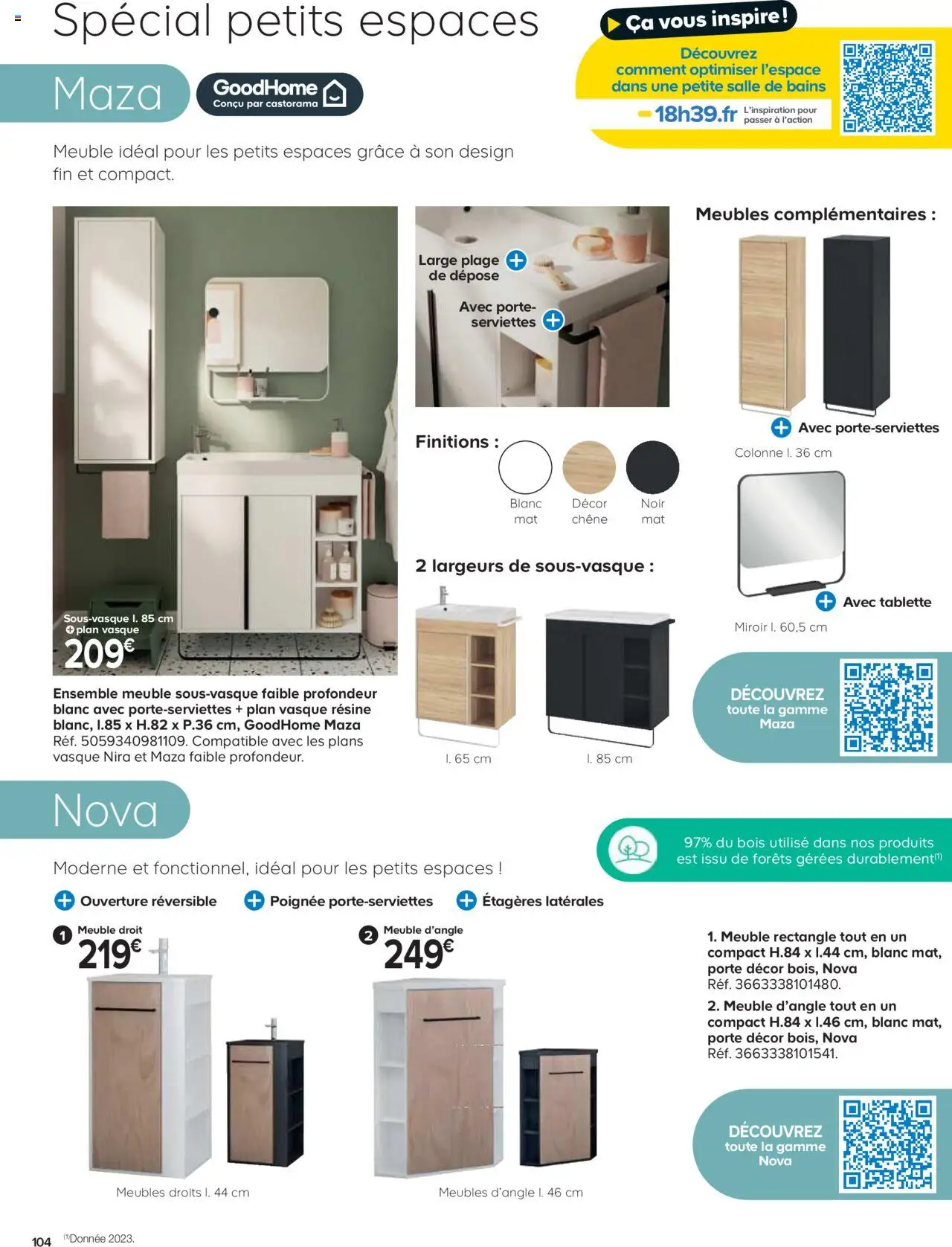 {H1} | Page: 104 | Produits: Meuble, Tablette, Porte, Miroir