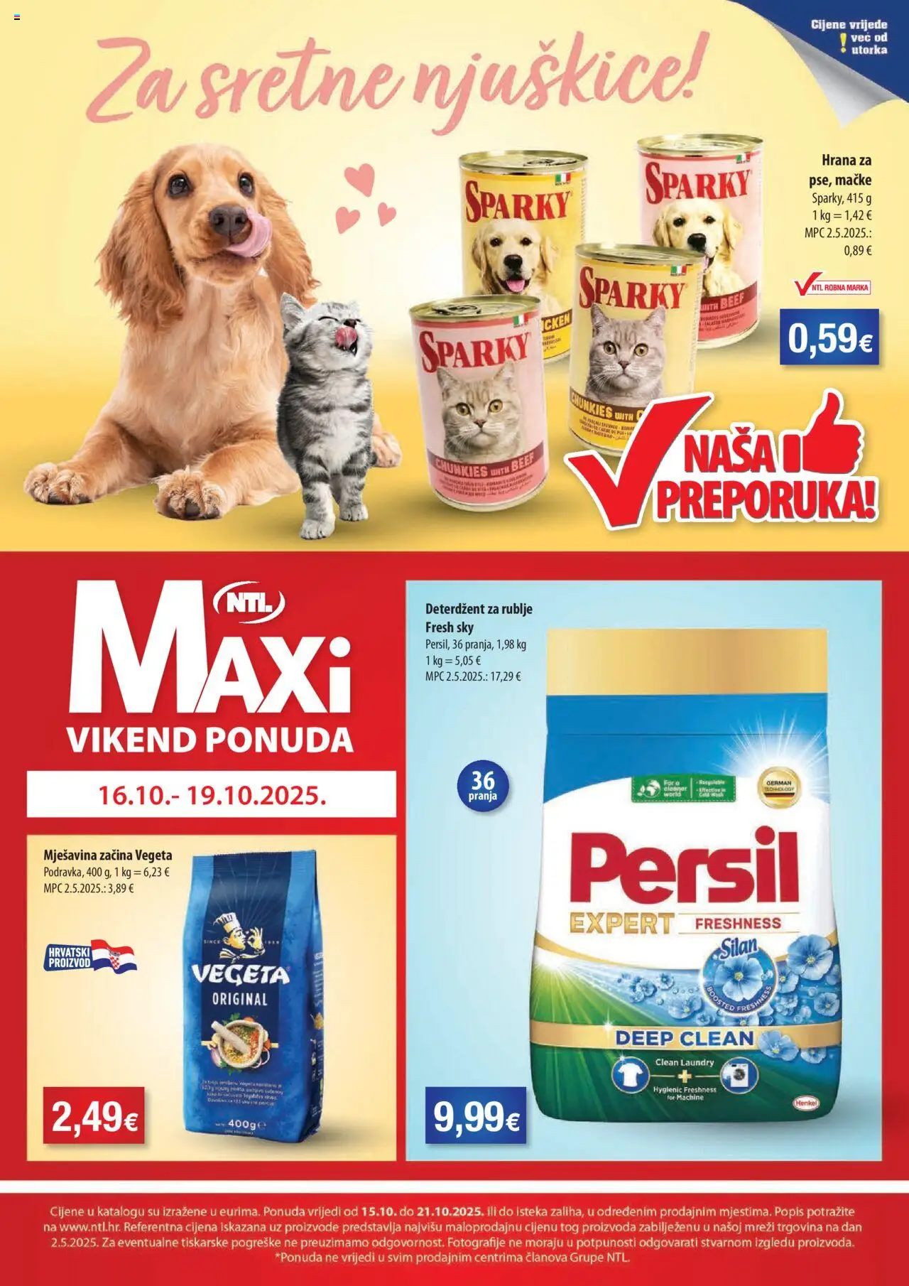 NTL katalog | vrijedi od 15.10.2025 | Stranica: 16 | Proizvodi: Deterdžent, Vegeta, Persil