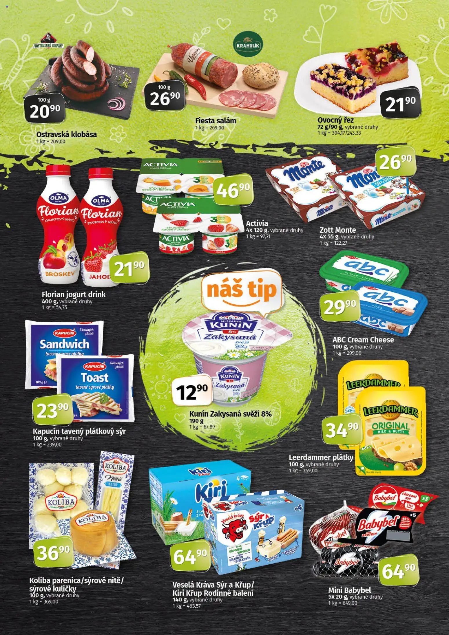 Coop leták - Tip Extra od 18.03.2026 | Strana: 2 | Produkty: Jogurt, Klobása, Leerdammer, Vysočina