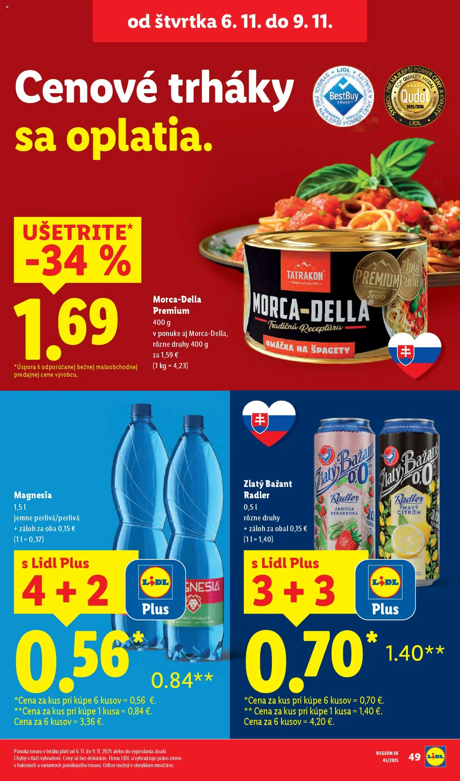 Nové Lidl akcie – leták je platný od 03.11.2025 | Strana: 61 | Produkty: Rebarbora, Magnesia, Omáčka, Špagety