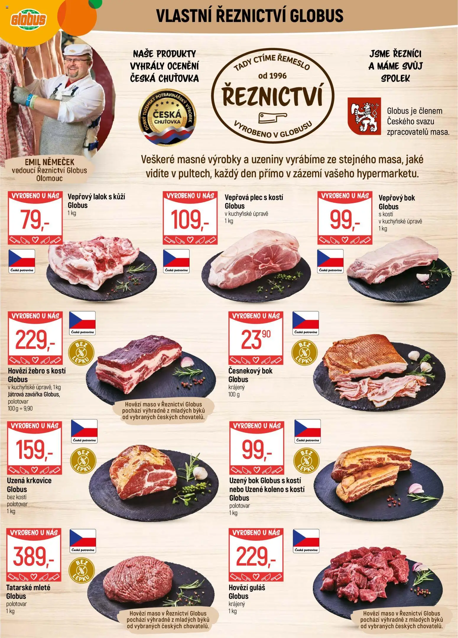 Globus leták - Olomouc od 27.12.2025 | Strana: 3 | Produkty: Hovězí maso, Uzené koleno, Krkovice, Uzená krkovice