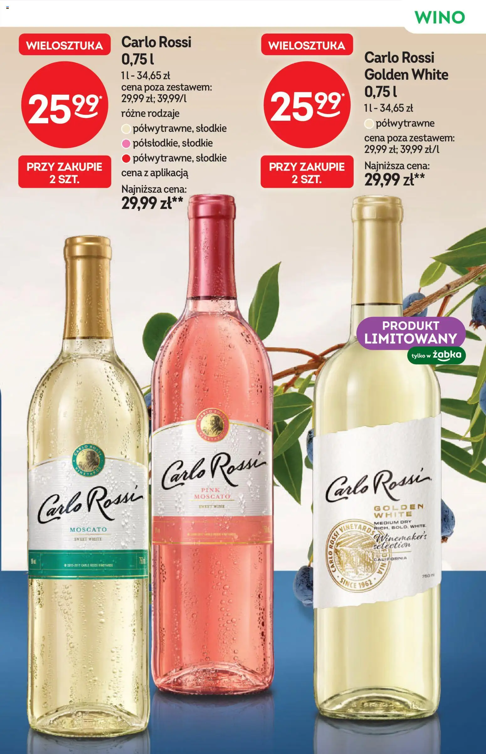 Żabka Gazetka - Katalog win od 18.02.2026 | Strona: 13 | Produkty: Wino, Carlo Rossi