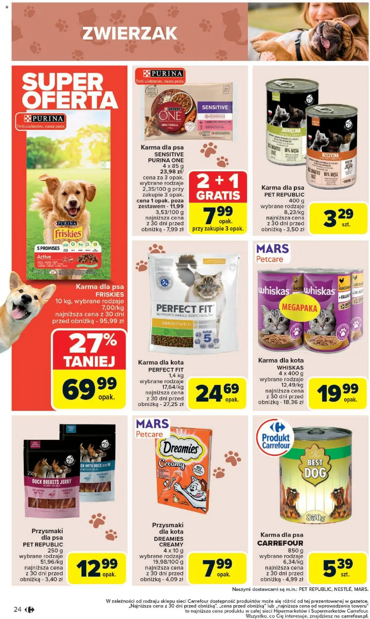 Carrefour Gazetka od 25.08.2025 | Strona: 26 | Produkty: Jagnięcina, Karma dla kota, Karma dla psa, Body