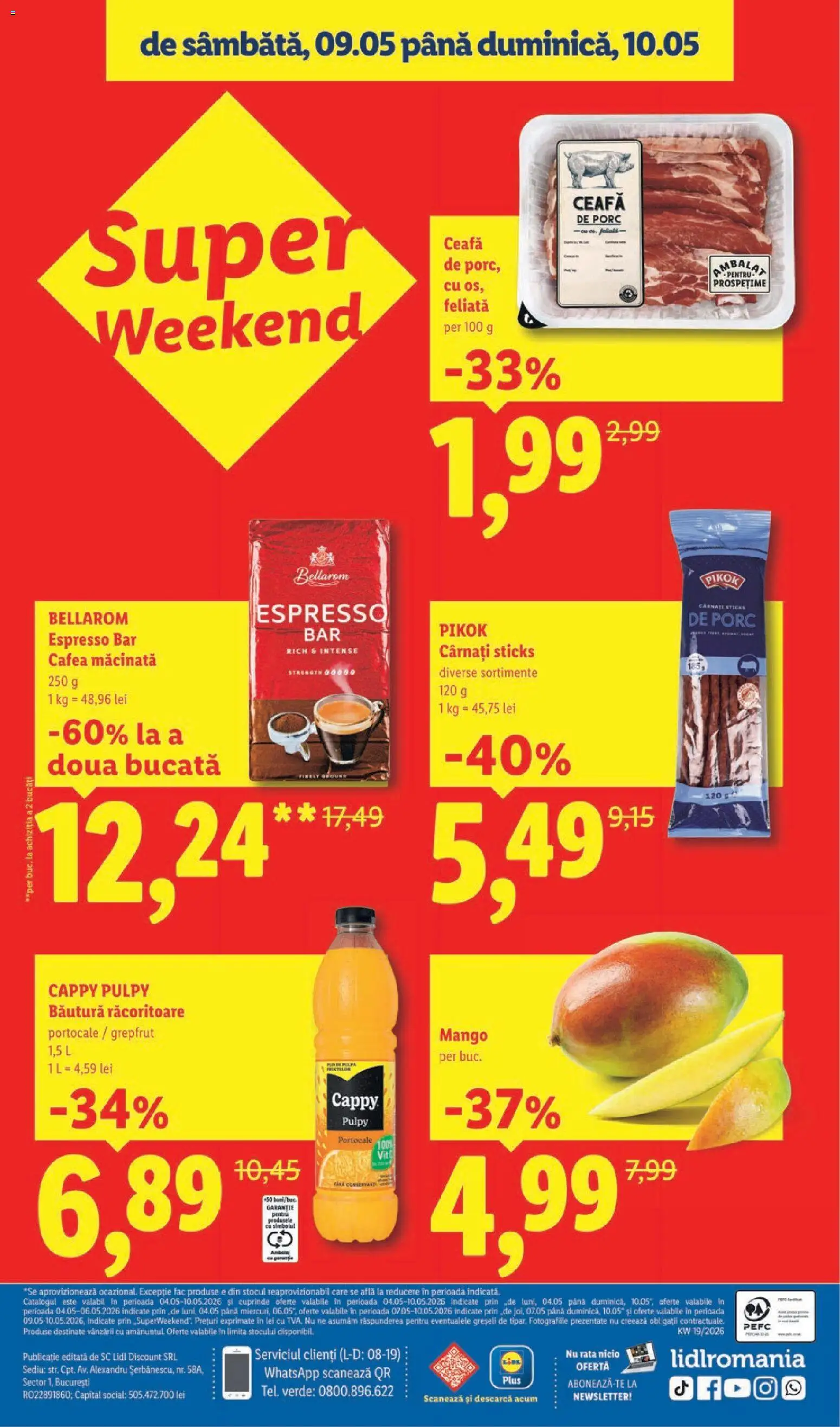 Noul catalog Lidl – valabil de la 04.05.2026 | Pagină: 40 | Produse: Rață, Grepfrut, Mango, Cârnați