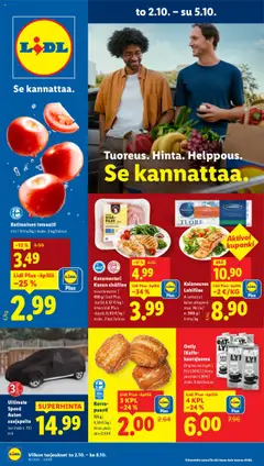Lidl-mainoslehti voimassa 02.10.2025 alkaen